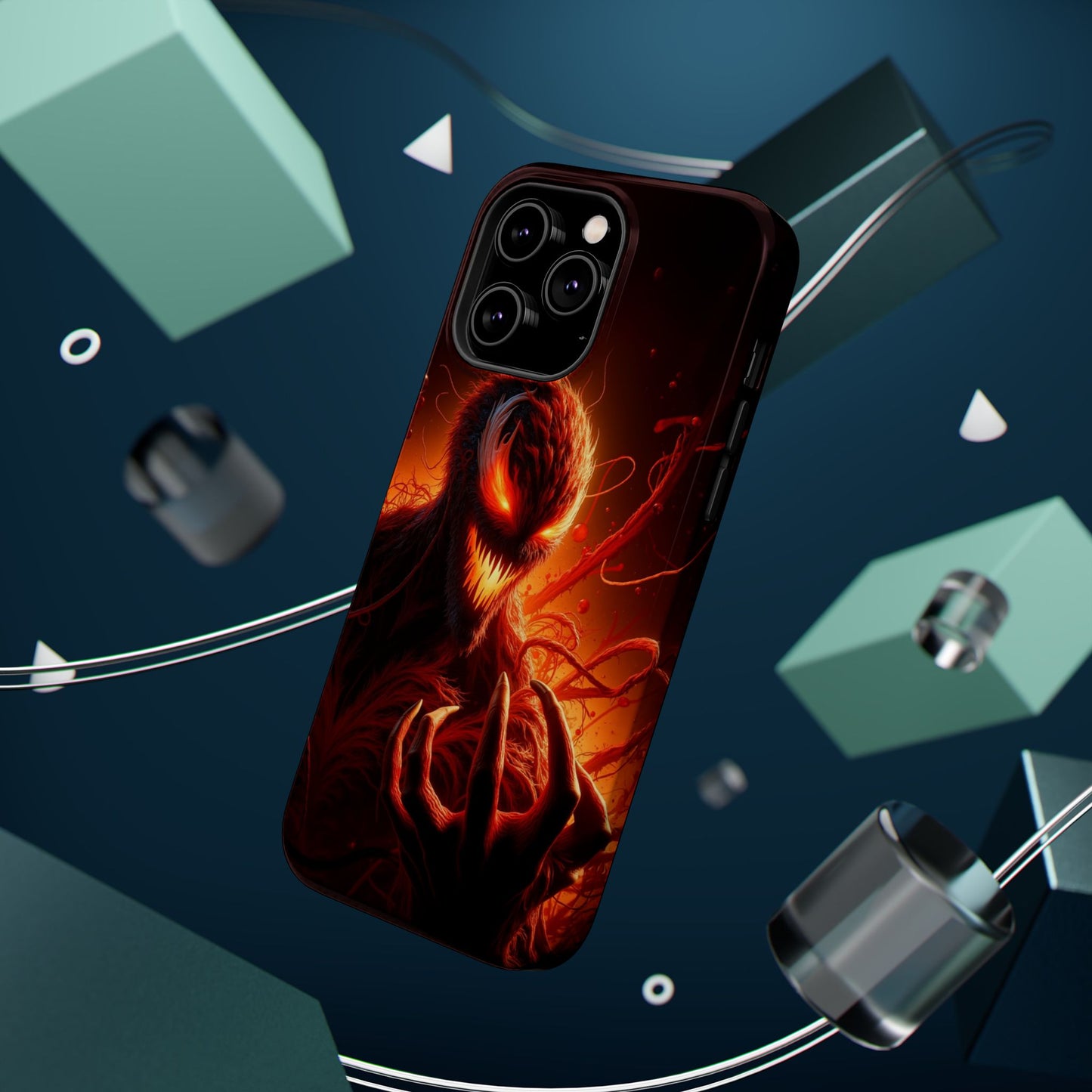 Fiery Alien Phone Case - Aesthetic iPhone Case | Sci-Fi Art Design | Gifts for Him | Unique Phone Accessories