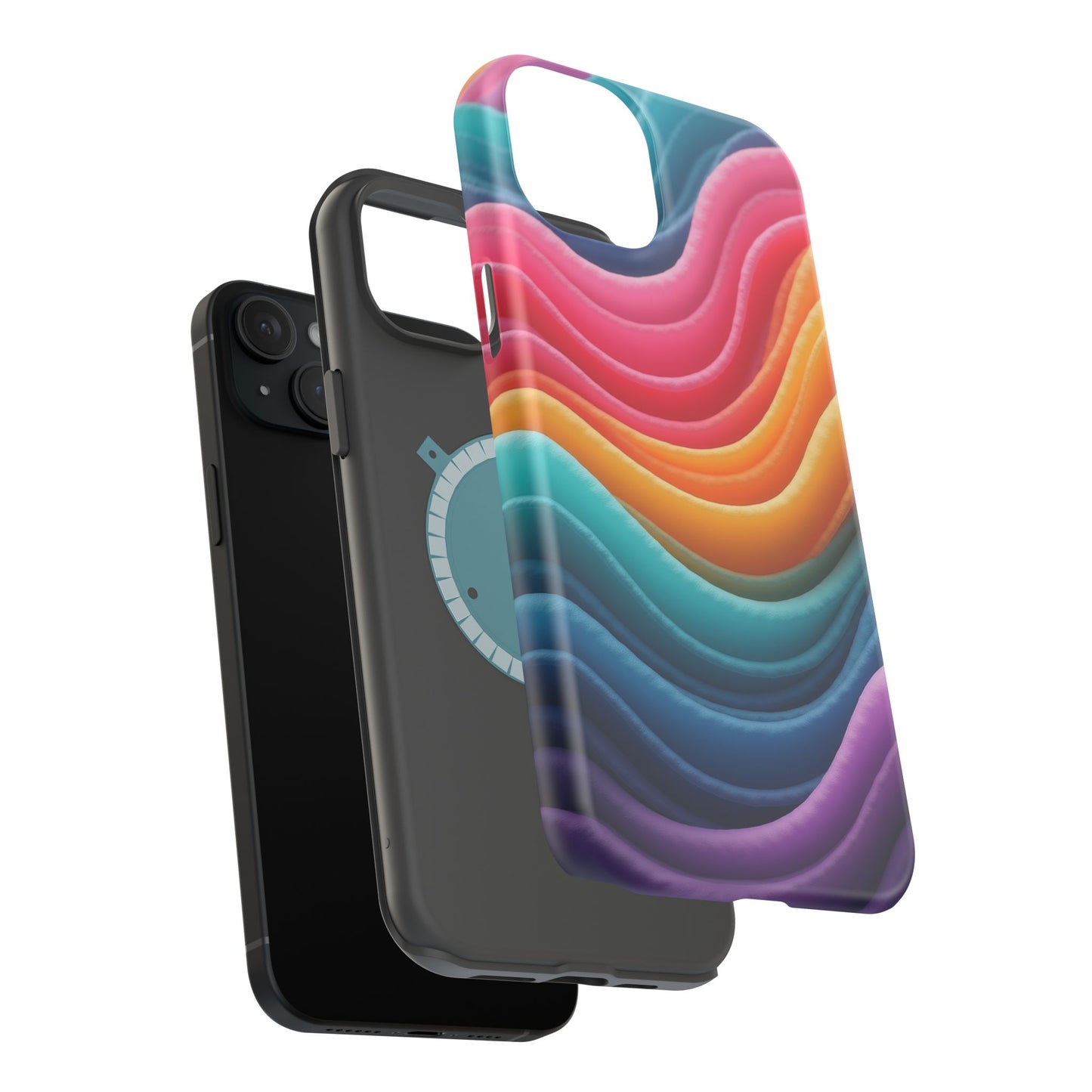 Colorful Wave Phone Case - Aesthetic iPhone Case, Pride Gift Idea, Trendy Summer Accessory