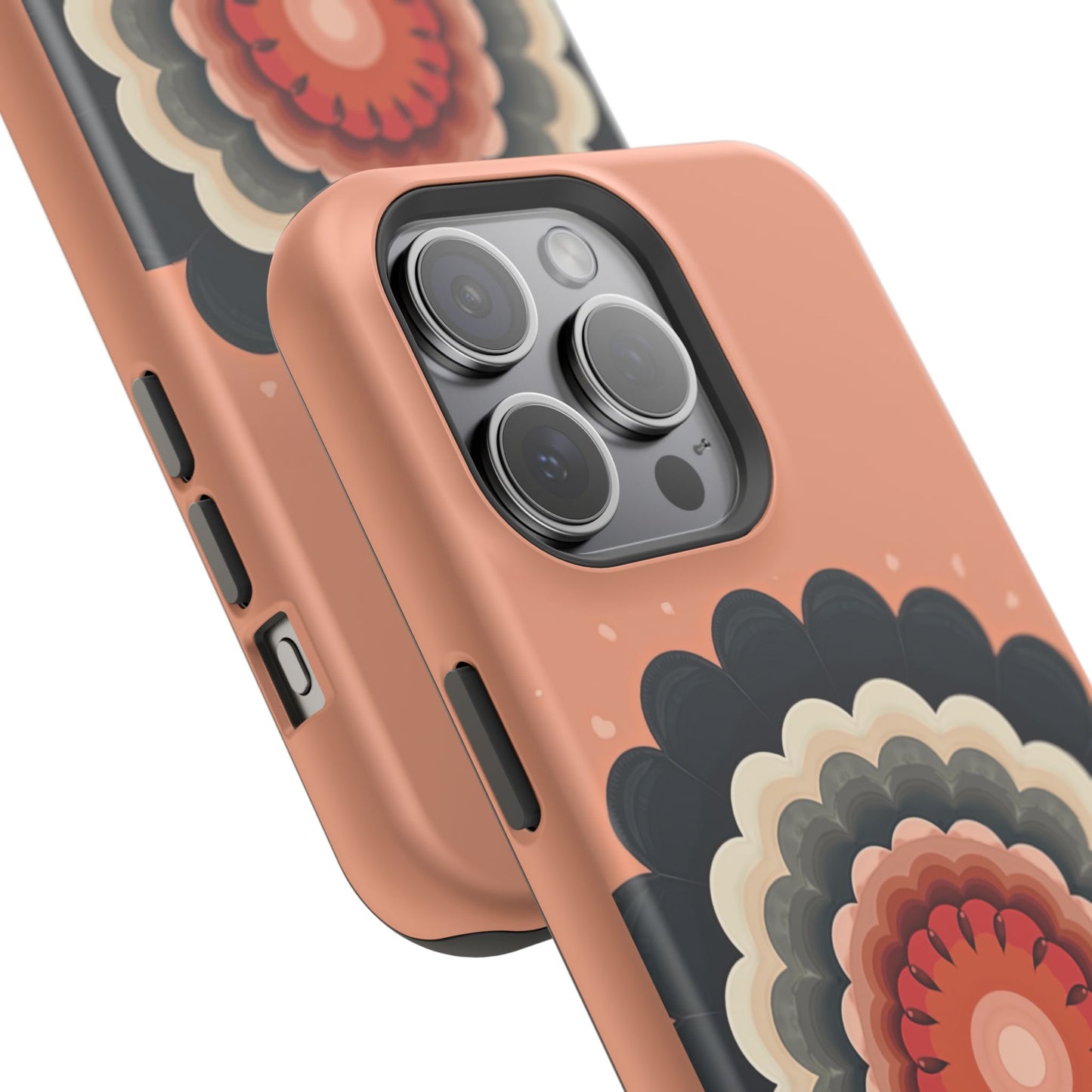 Earth Tone Mandala iPhone Case - Bohemian Floral Design, Aesthetic Gift Idea