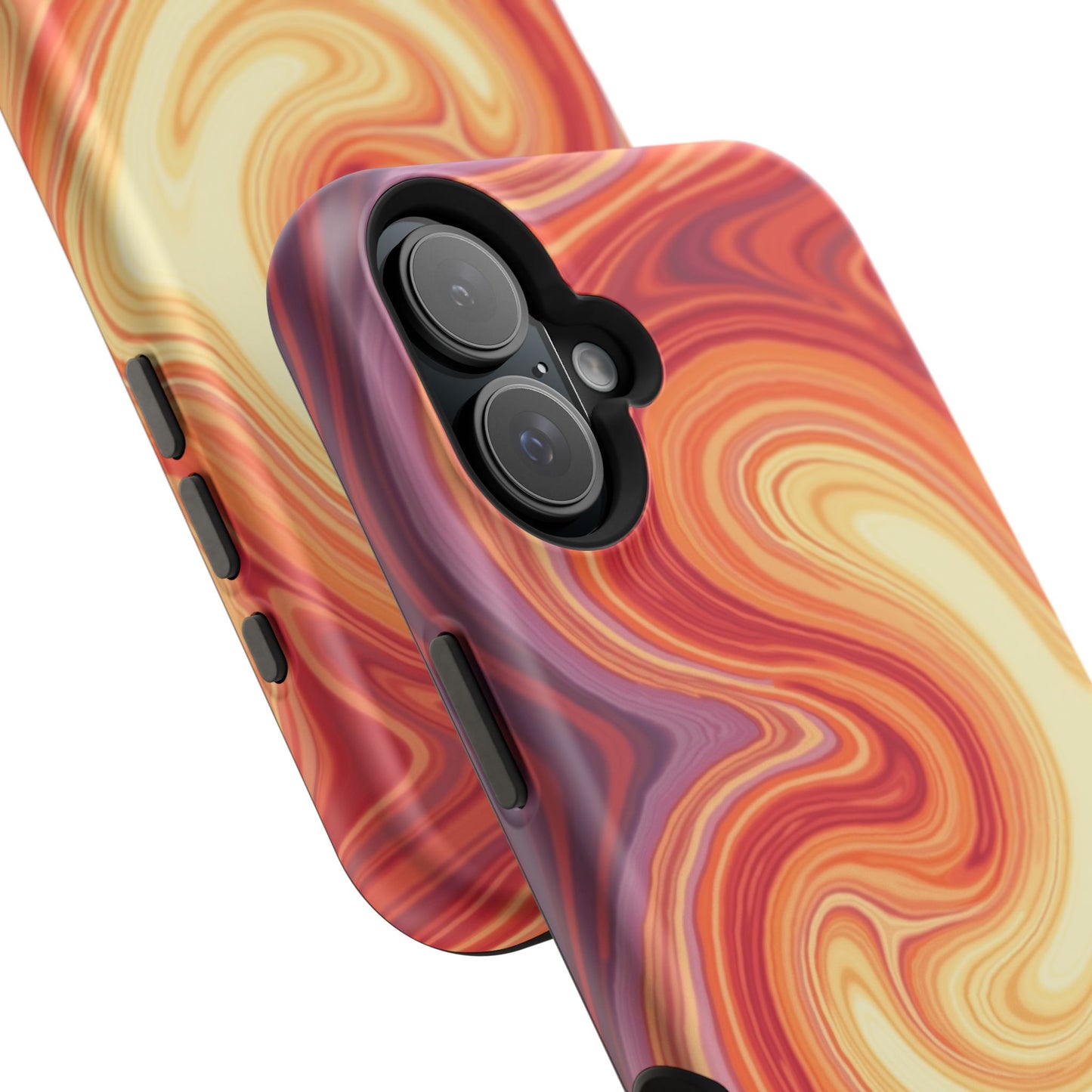 Sunset Phone Case - Orange Aesthetic iPhone Case, Warm Gift Idea, Trendy Swirl Design