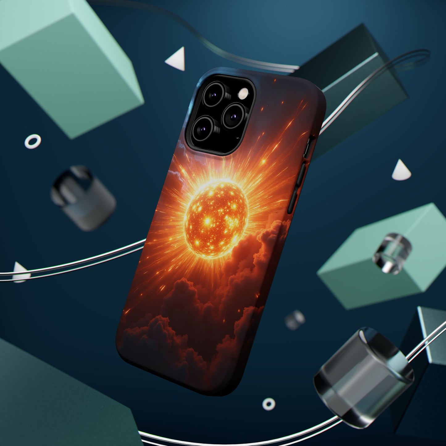 Sun Phone Case - Fiery Starburst iPhone Cover - Astronomy Gift for Him/Her