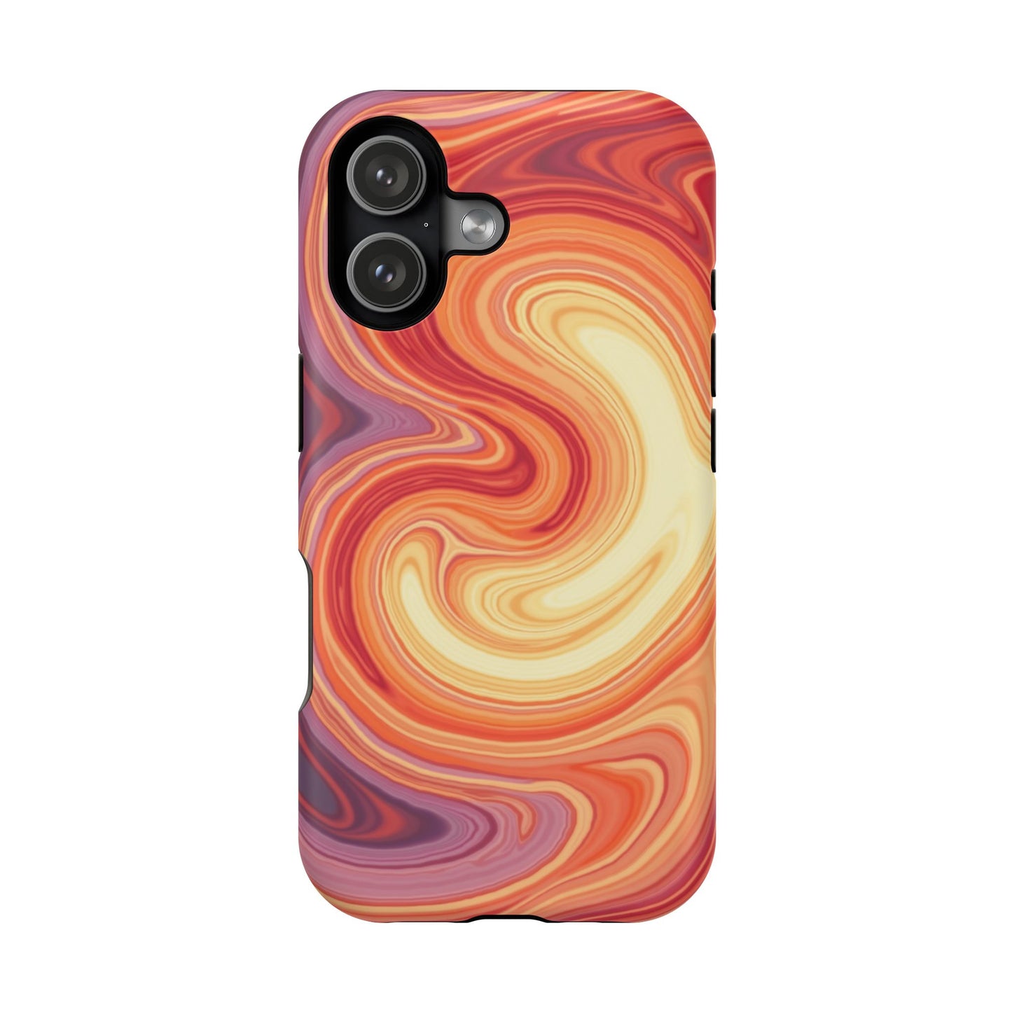 Sunset Phone Case - Orange Aesthetic iPhone Case, Warm Gift Idea, Trendy Swirl Design
