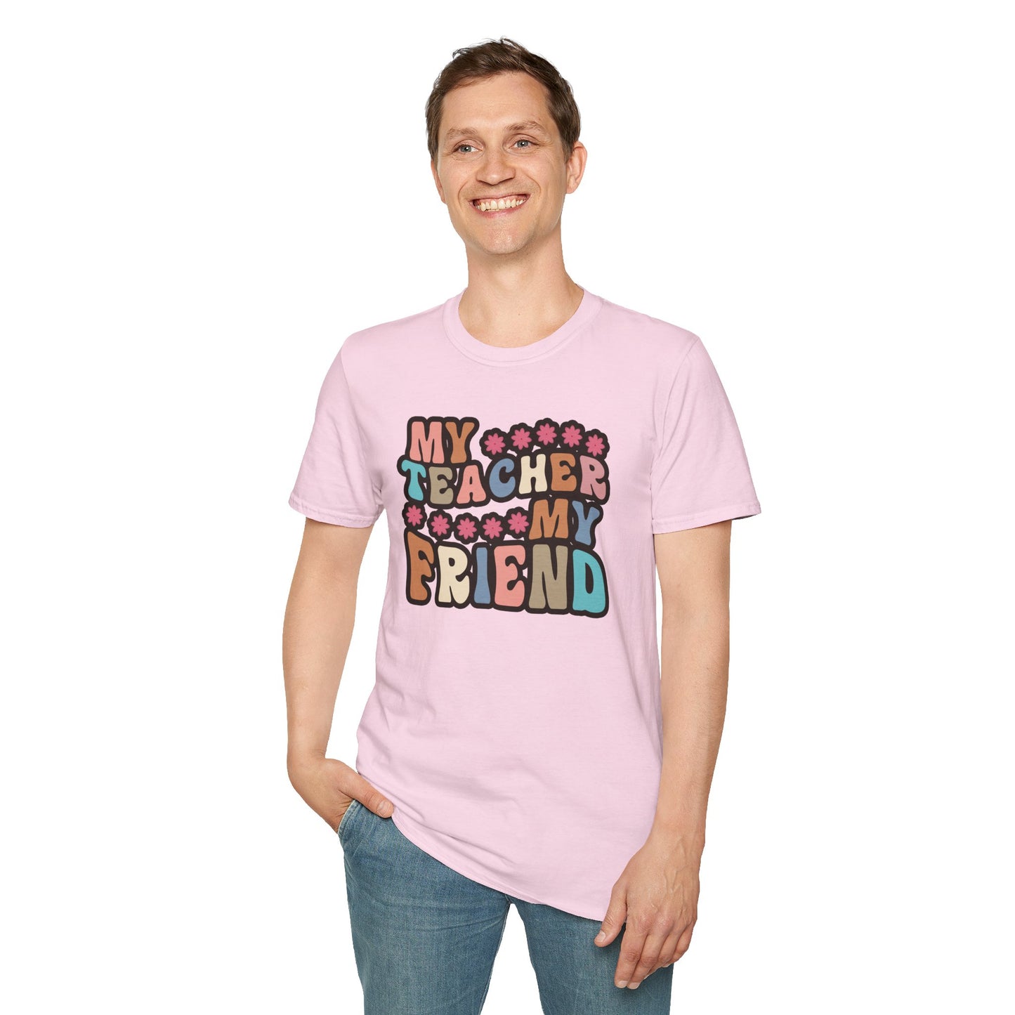 Retro Teacher Gift - My Teacher My Friend Tee, Vintage Style Educator Shirt, Thank You Gift for Teachers, End of School Year Present