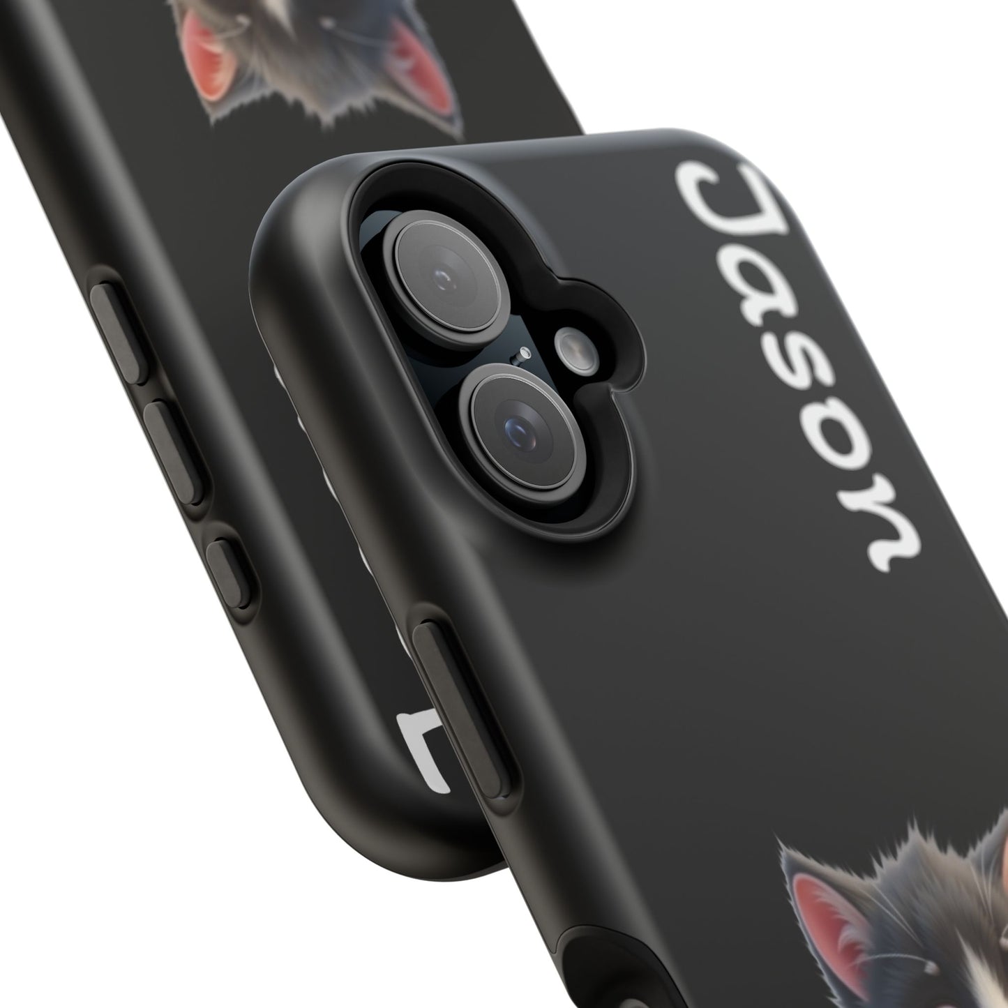 Personalized Kitten Phone Case - Custom Name Cat Lover Gift | Cute Black iPhone Cases for Women & Girls