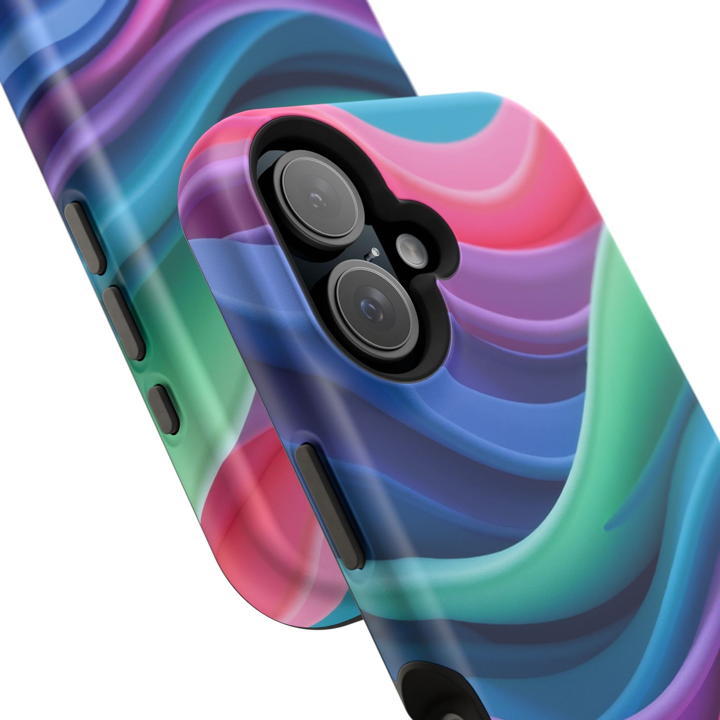 Oceanic Serenity iPhone Case - Abstract Wave Design, Calming Aesthetic Gift Idea