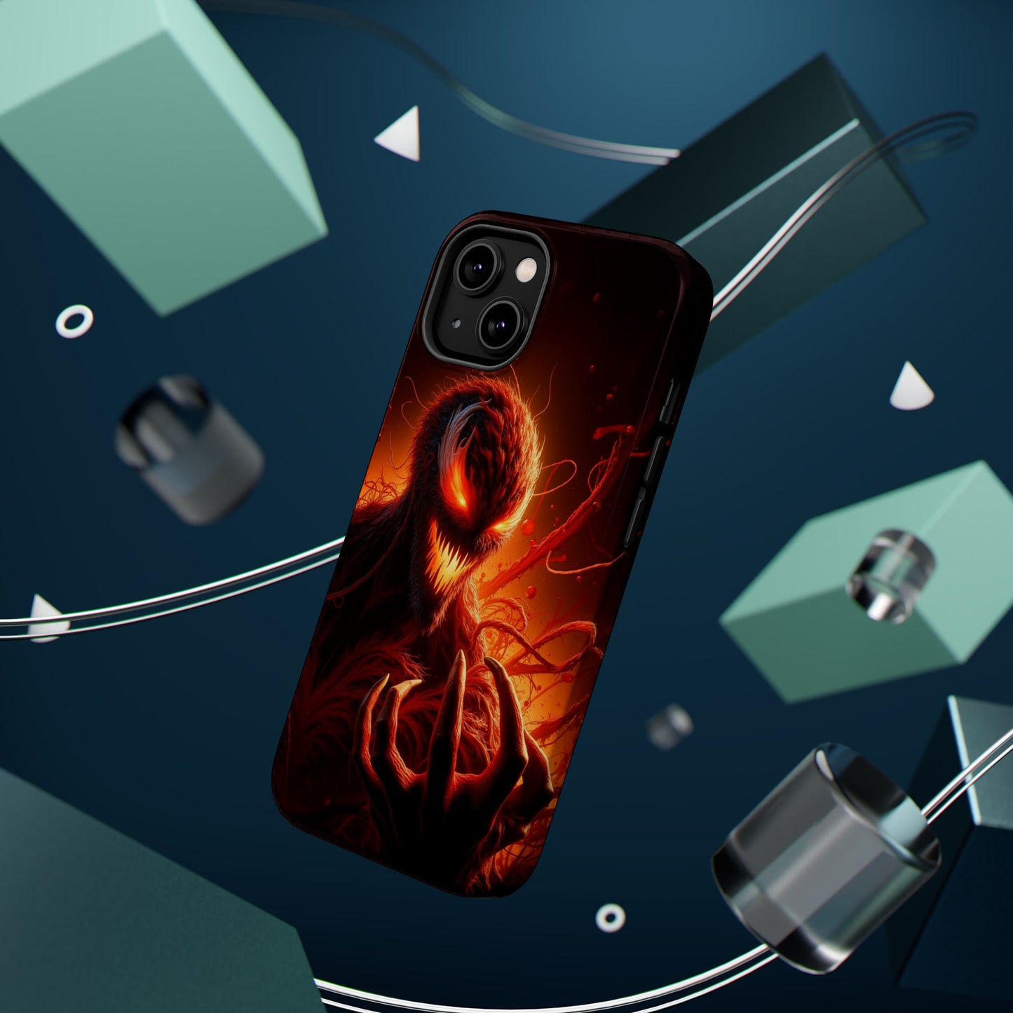 Fiery Alien Phone Case - Aesthetic iPhone Case | Sci-Fi Art Design | Gifts for Him | Unique Phone Accessories