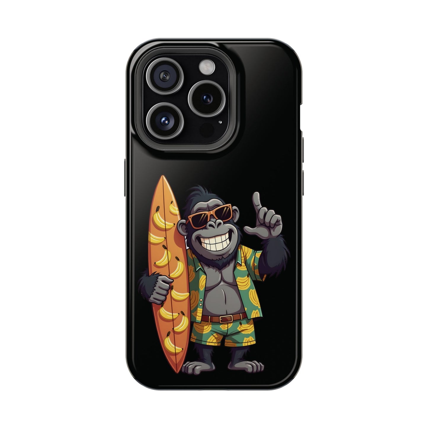 Banana Vibes Surf Gorilla Phone Case β Tropical Chill Meets Jungle Fun