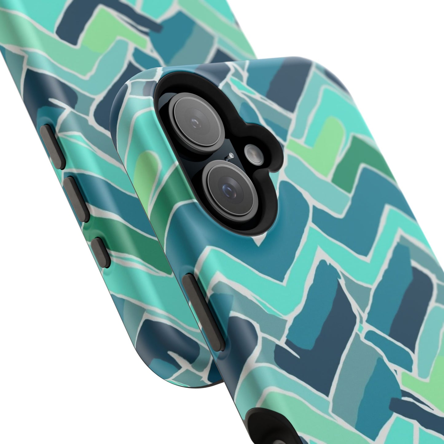 Watercolor Chevron Phone Case β Aesthetic Soft Pastel Phone Cover for iPhone | Unique Artistic Design with Floral Accents