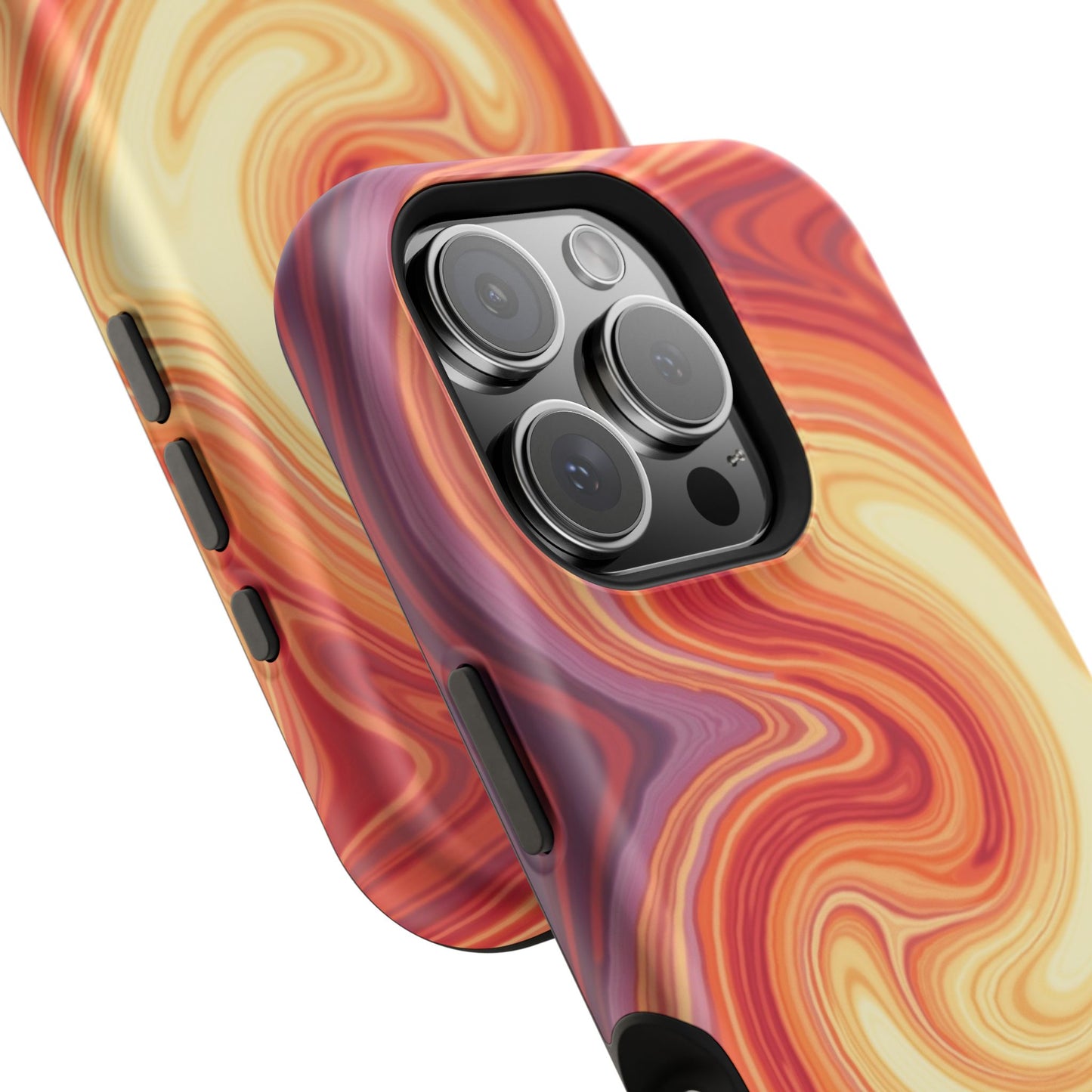 Sunset Phone Case - Orange Aesthetic iPhone Case, Warm Gift Idea, Trendy Swirl Design
