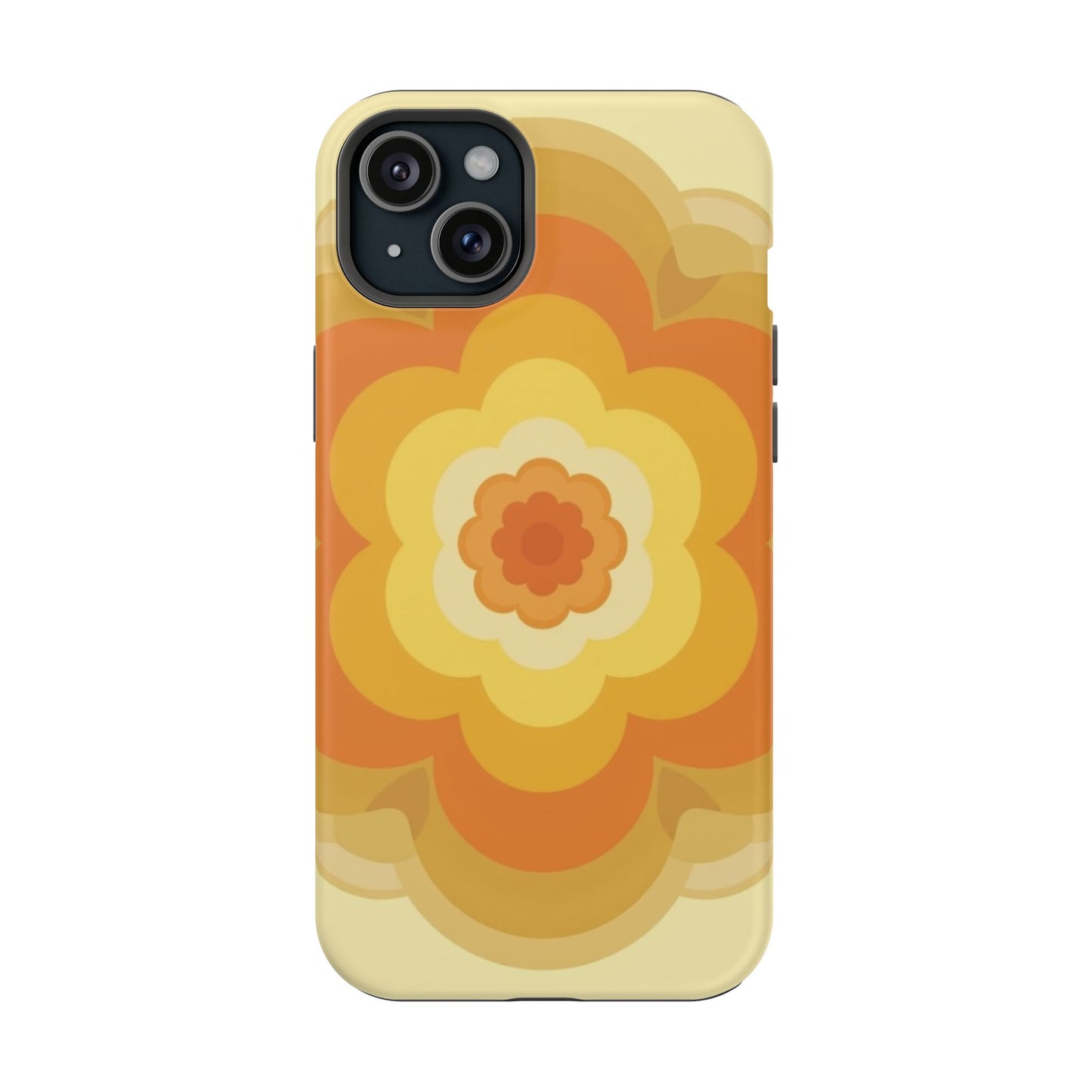 Vintage Floral iPhone Case - 70s Retro Flower Design, Groovy Aesthetic Gift Idea