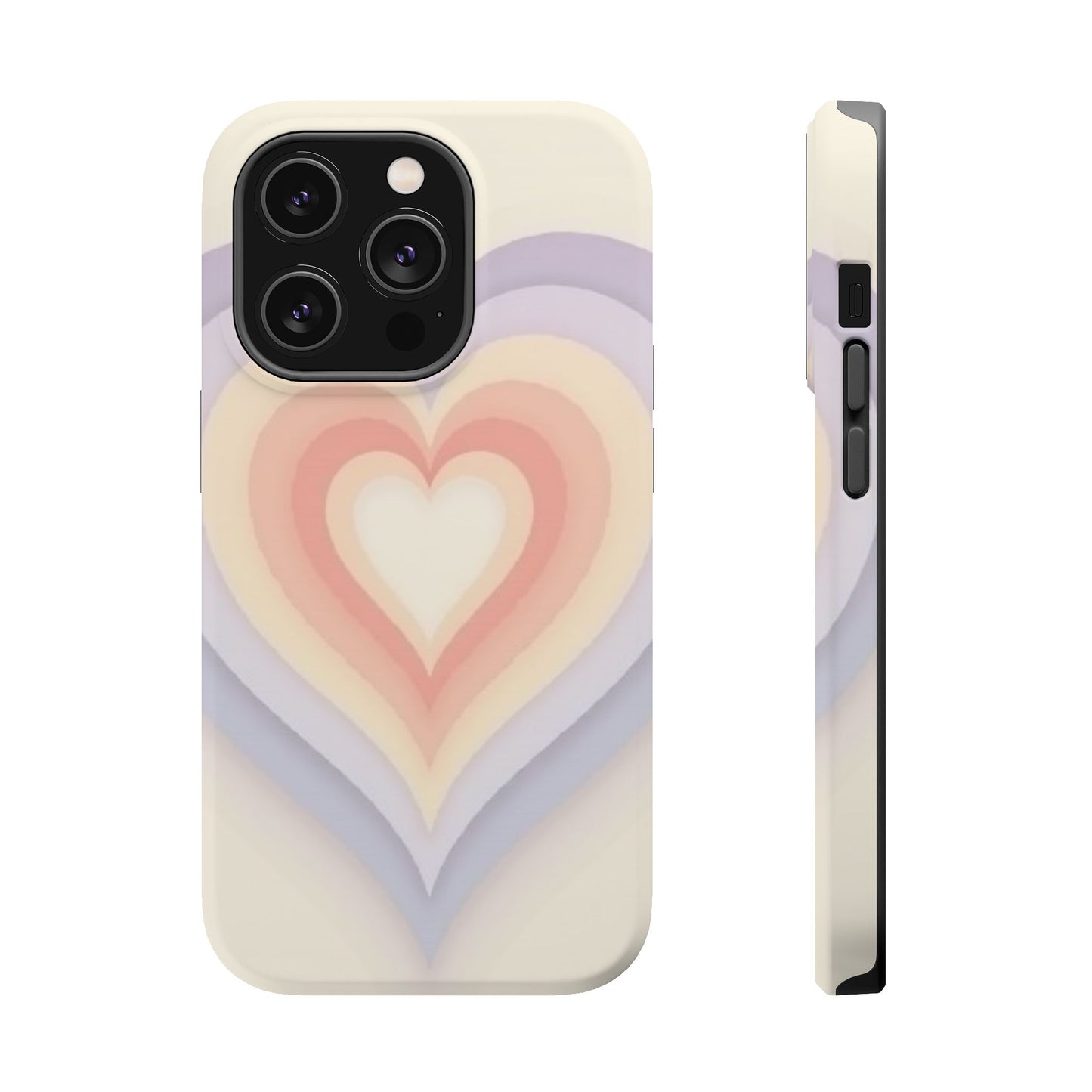 Radiant Heart iPhone Case - Pastel Layered Design - Cute Y2K Aesthetic Gift