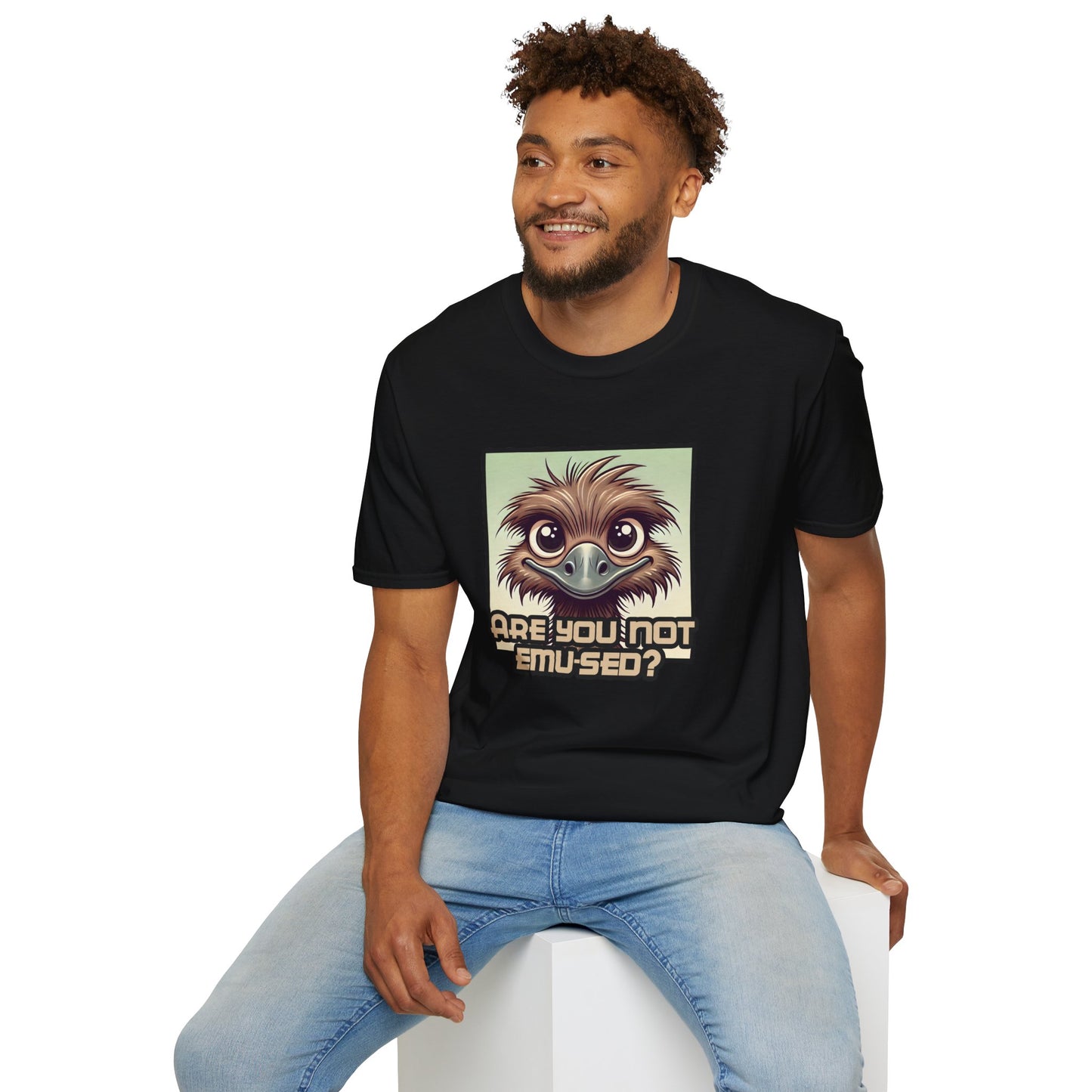"Are You Not Emu-sed?" Funny & Witty Graphic Tee β Hilarious Bird Joke Shirt for Animal Lovers, Nerds & Humor Fans