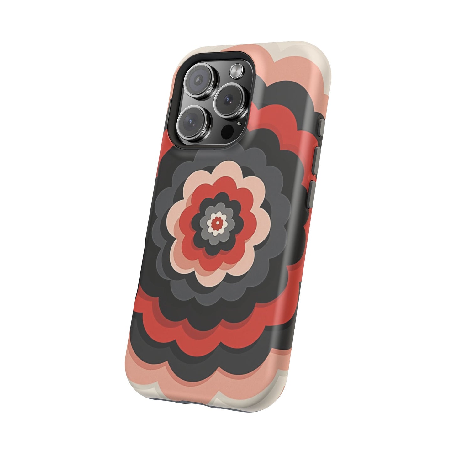 Floral Phone Case - Retro Flower iPhone Case, Aesthetic Gift Idea, Cute Pink Design