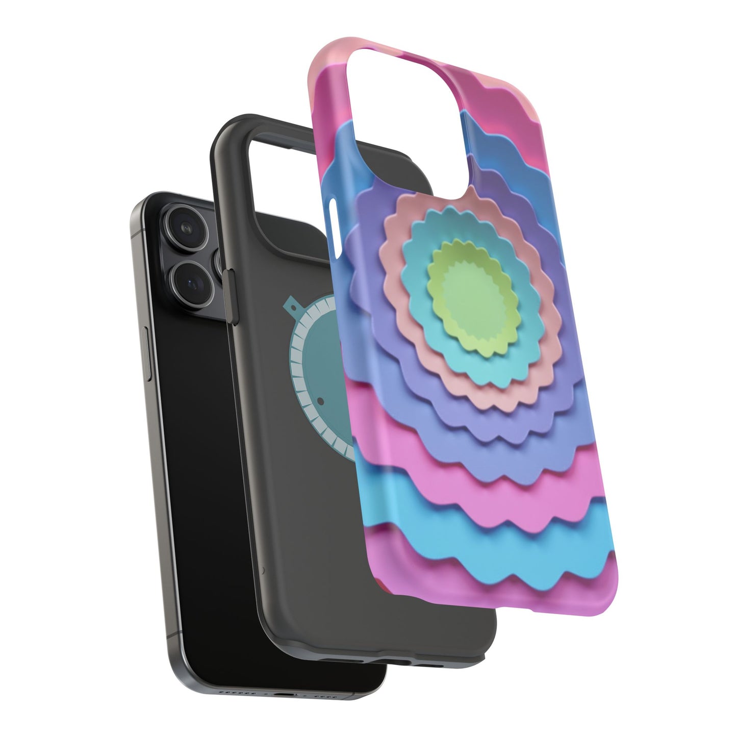 Layered Bloom iPhone Case - Pastel Flower Design, Cute Aesthetic Gift Idea