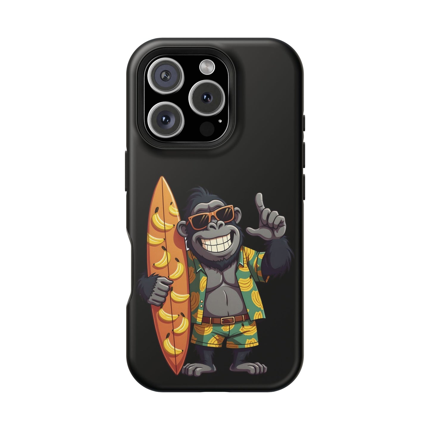 Banana Vibes Surf Gorilla Phone Case β Tropical Chill Meets Jungle Fun