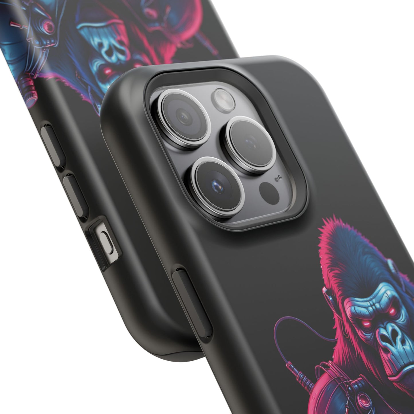 Cyber Primal Phone Case – Neon Power, Gorilla Strength
