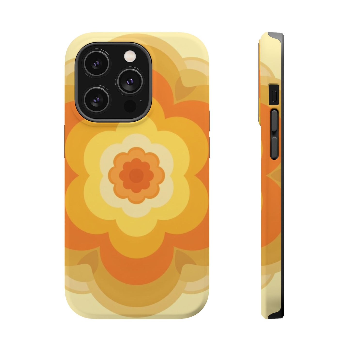 Vintage Floral iPhone Case - 70s Retro Flower Design, Groovy Aesthetic Gift Idea