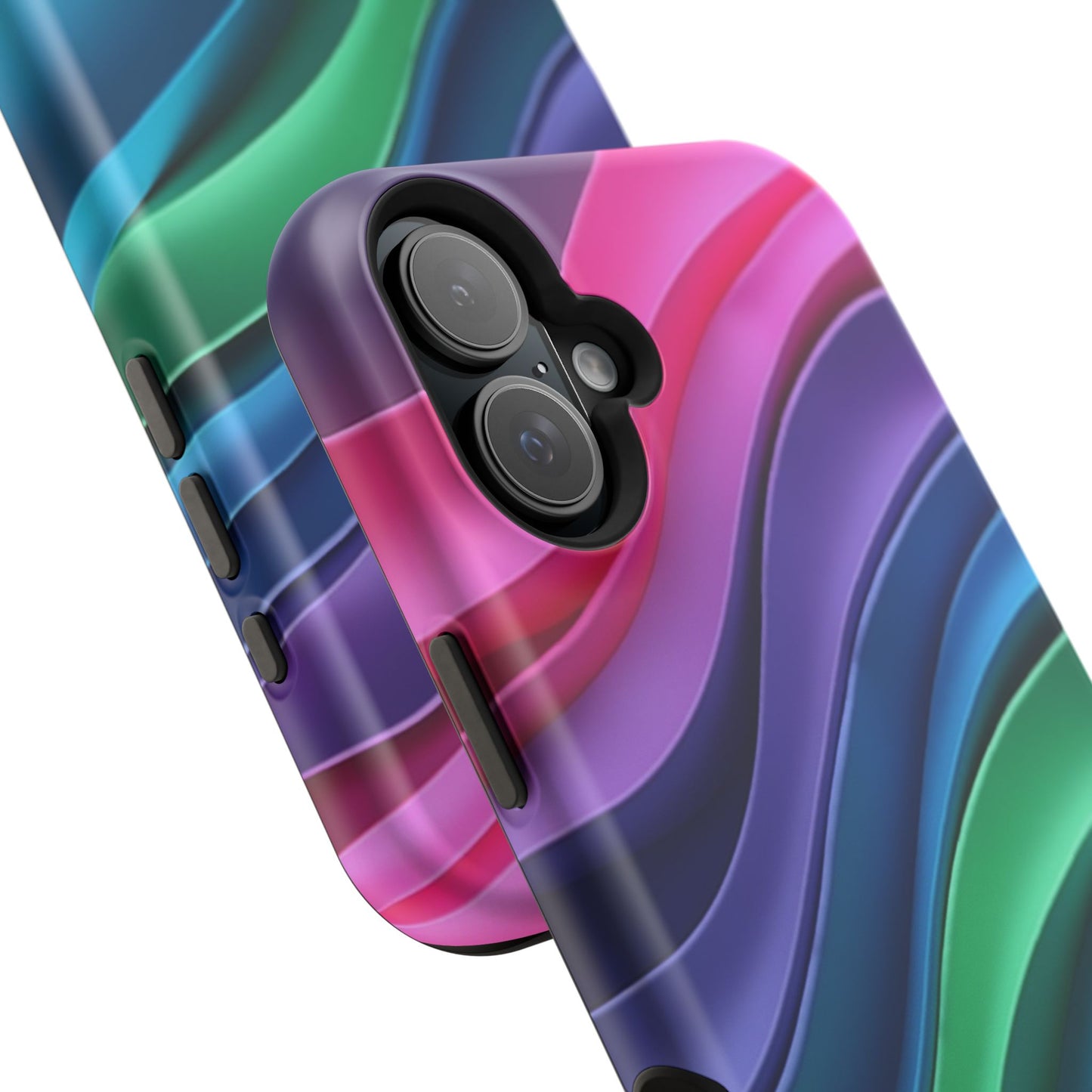 Rainbow Wave Phone Case - Colorful Abstract Design | Aesthetic iPhone Case | Trendy Gifts for Her | Vivid Gradient Art