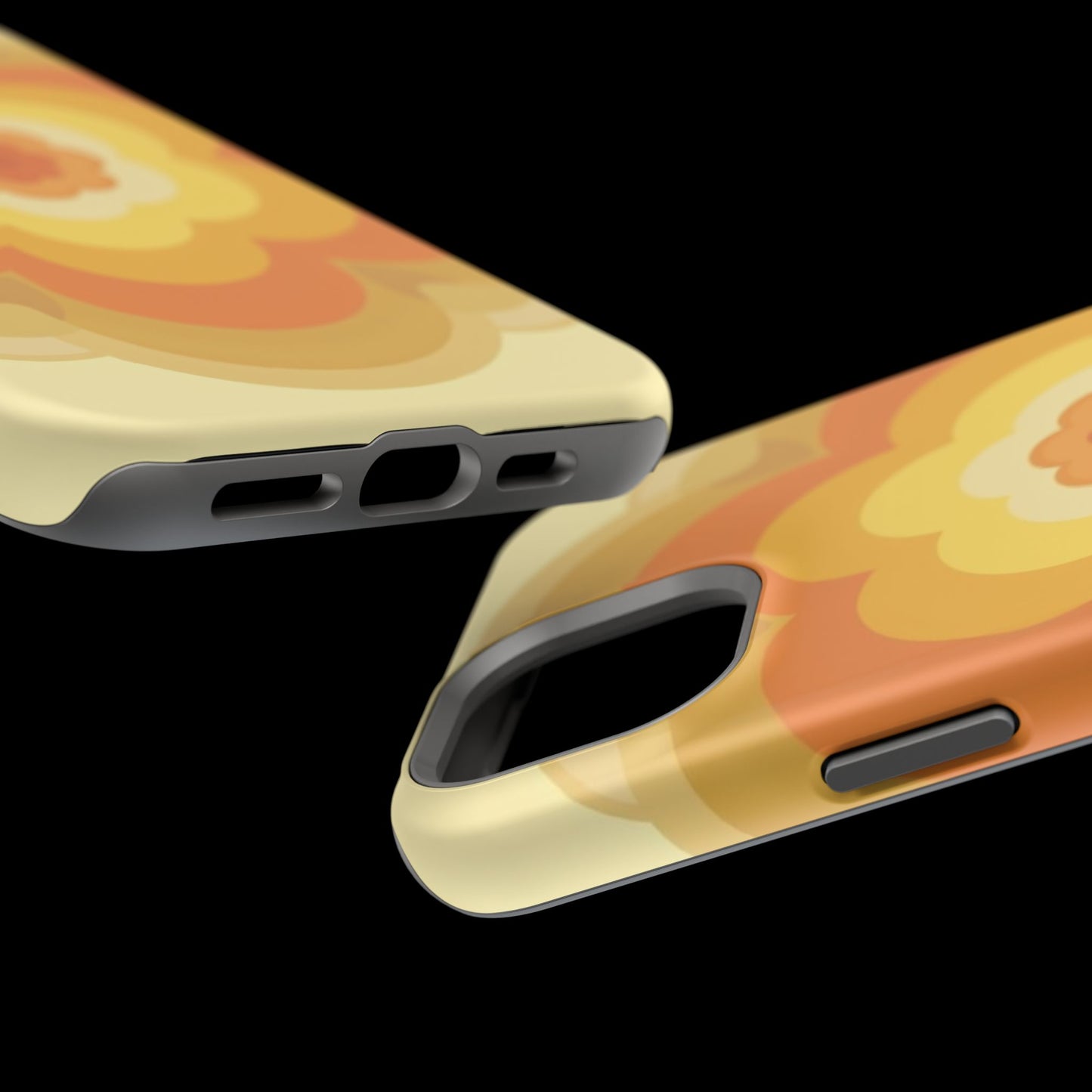 Vintage Floral iPhone Case - 70s Retro Flower Design, Groovy Aesthetic Gift Idea