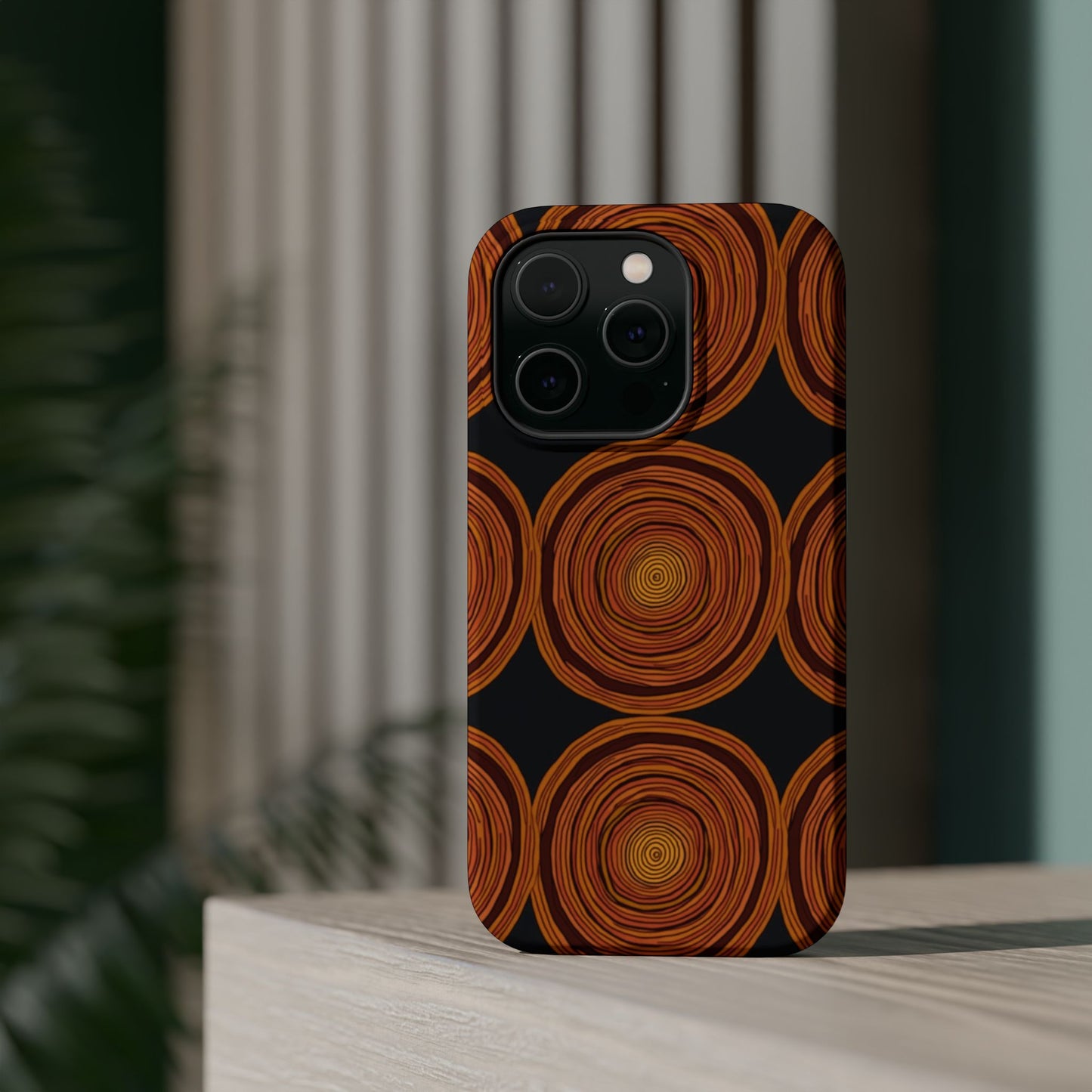 Rustic Swirl iPhone Case - Boho Wood Grain Pattern - Aesthetic Phone Accessories