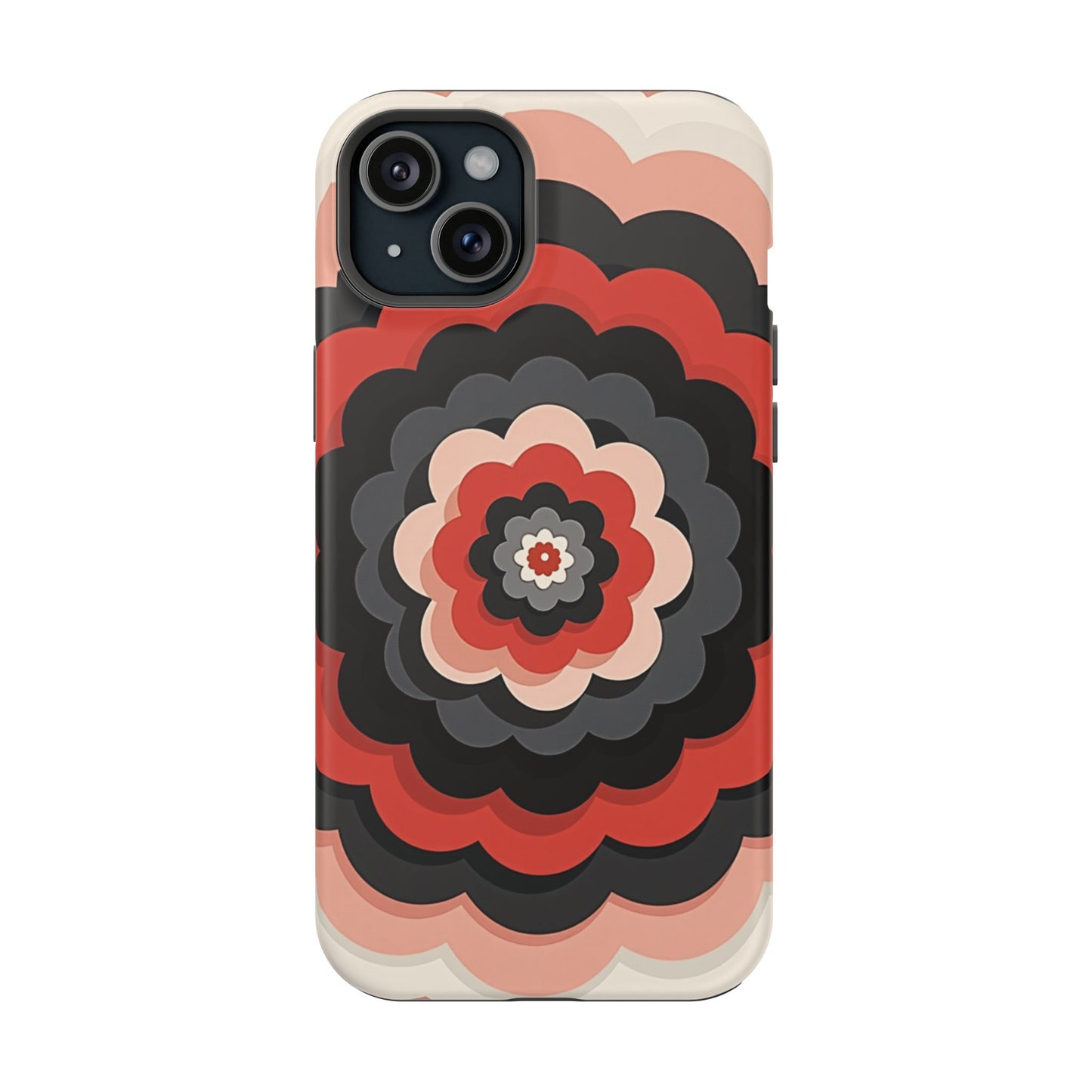 Floral Phone Case - Retro Flower iPhone Case, Aesthetic Gift Idea, Cute Pink Design