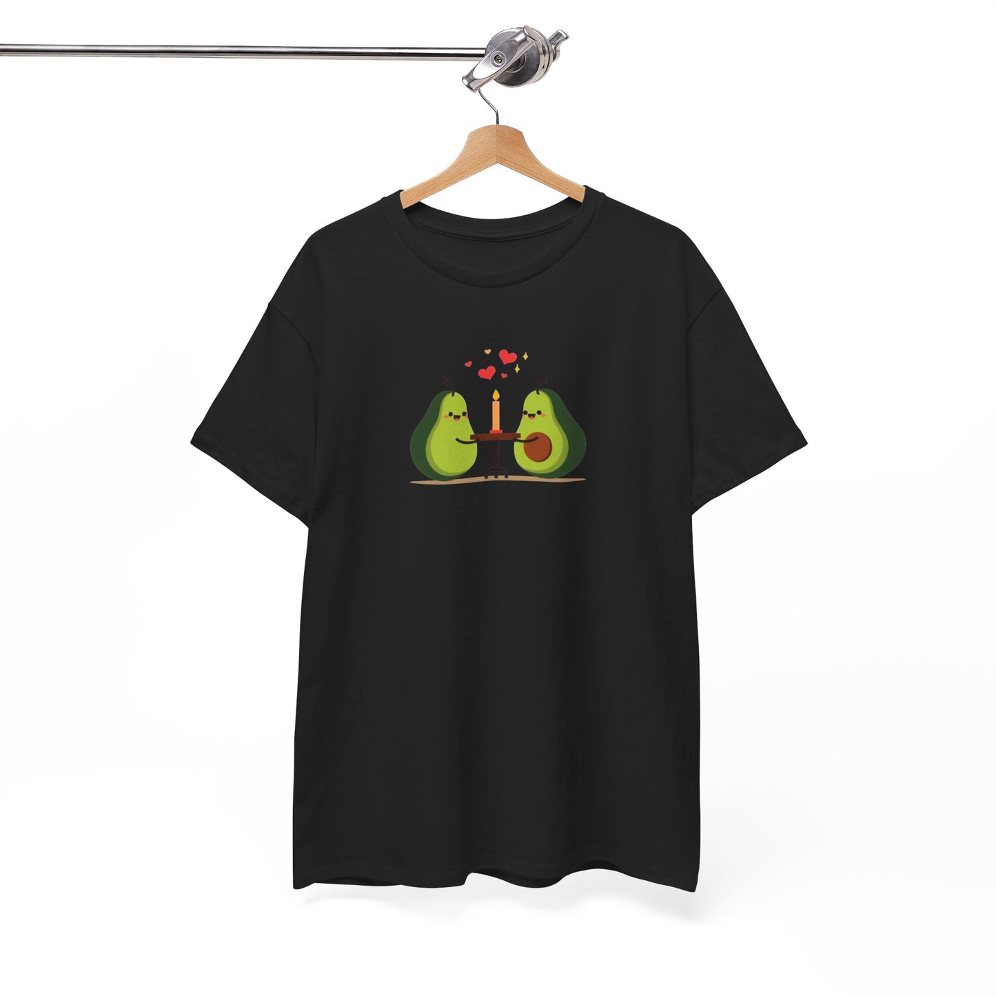 Cute Avocado Couple T-Shirt – “Avocuddles Date Night” – Funny Romantic Tee for Foodie Lovers & Veggie Fans