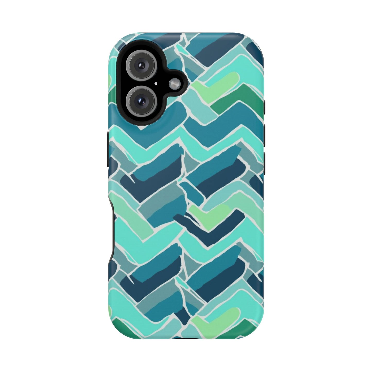 Watercolor Chevron Phone Case β Aesthetic Soft Pastel Phone Cover for iPhone | Unique Artistic Design with Floral Accents