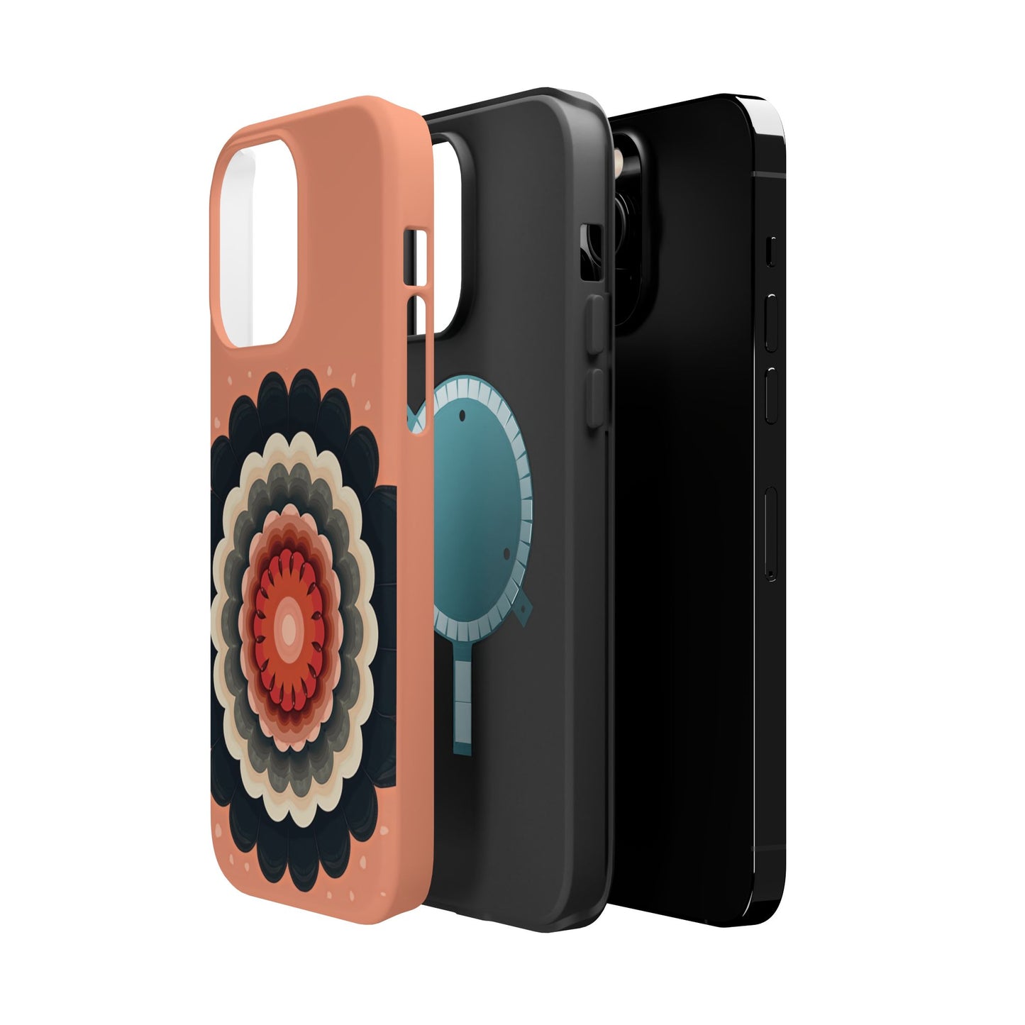 Earth Tone Mandala iPhone Case - Bohemian Floral Design, Aesthetic Gift Idea