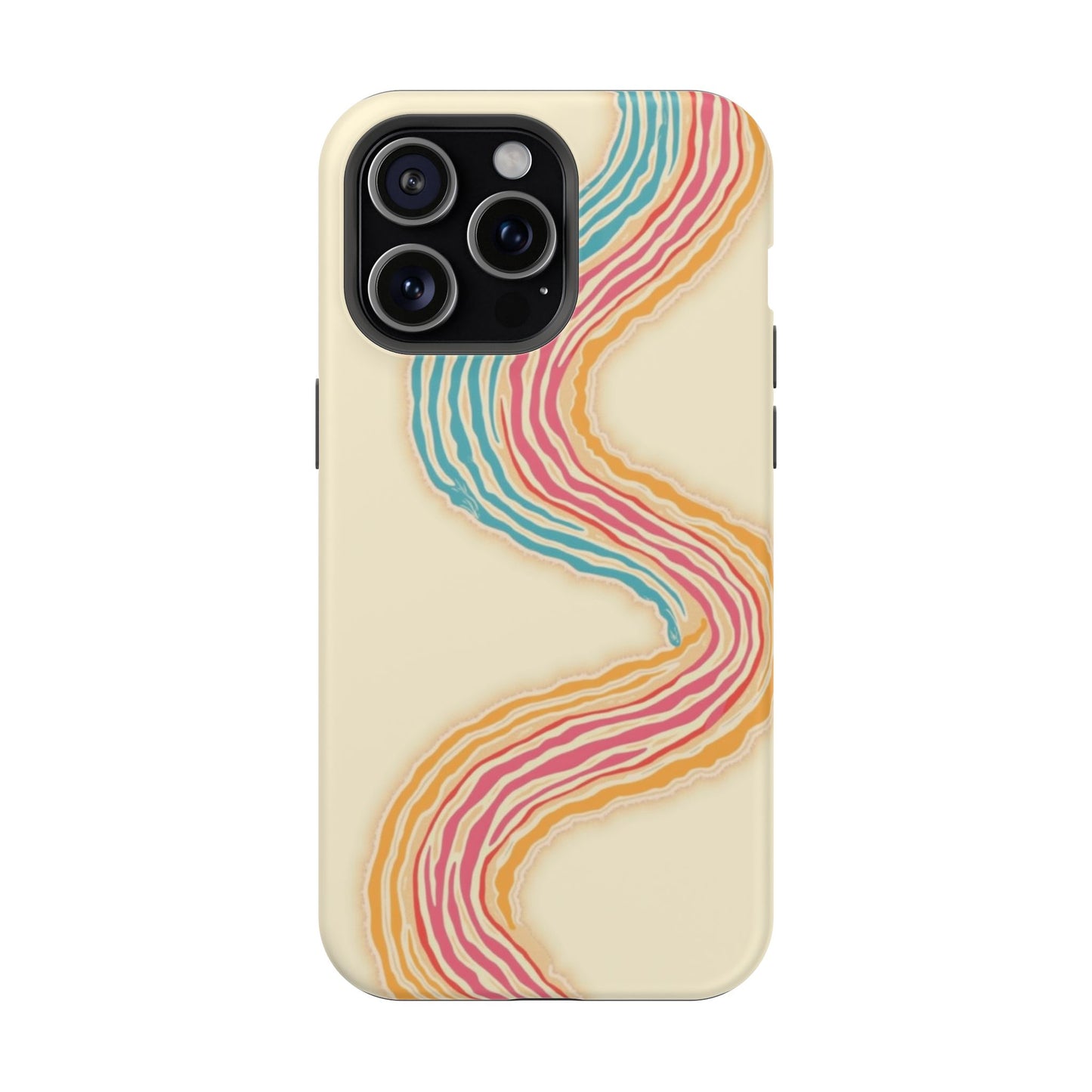 Abstract Flow Phone Case - Pastel Streamline Design