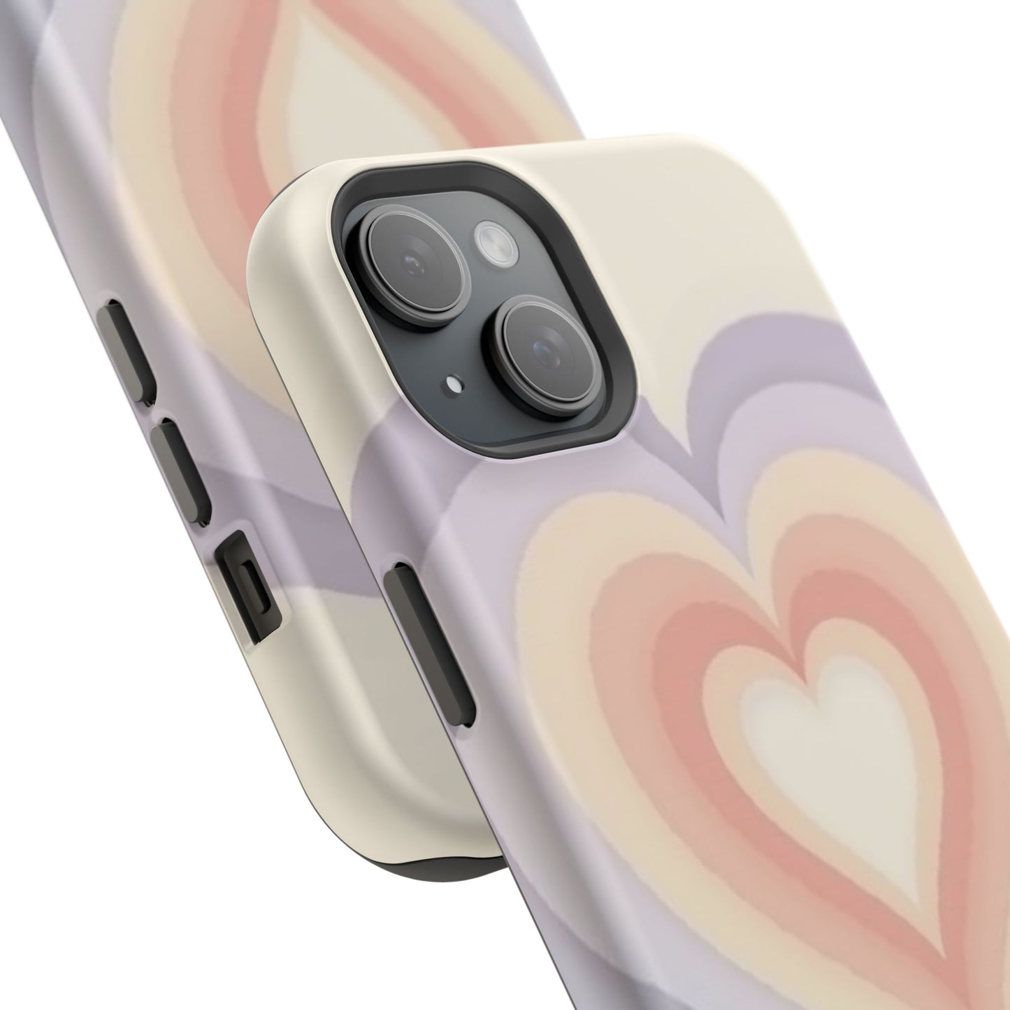Radiant Heart iPhone Case - Pastel Layered Design - Cute Y2K Aesthetic Gift
