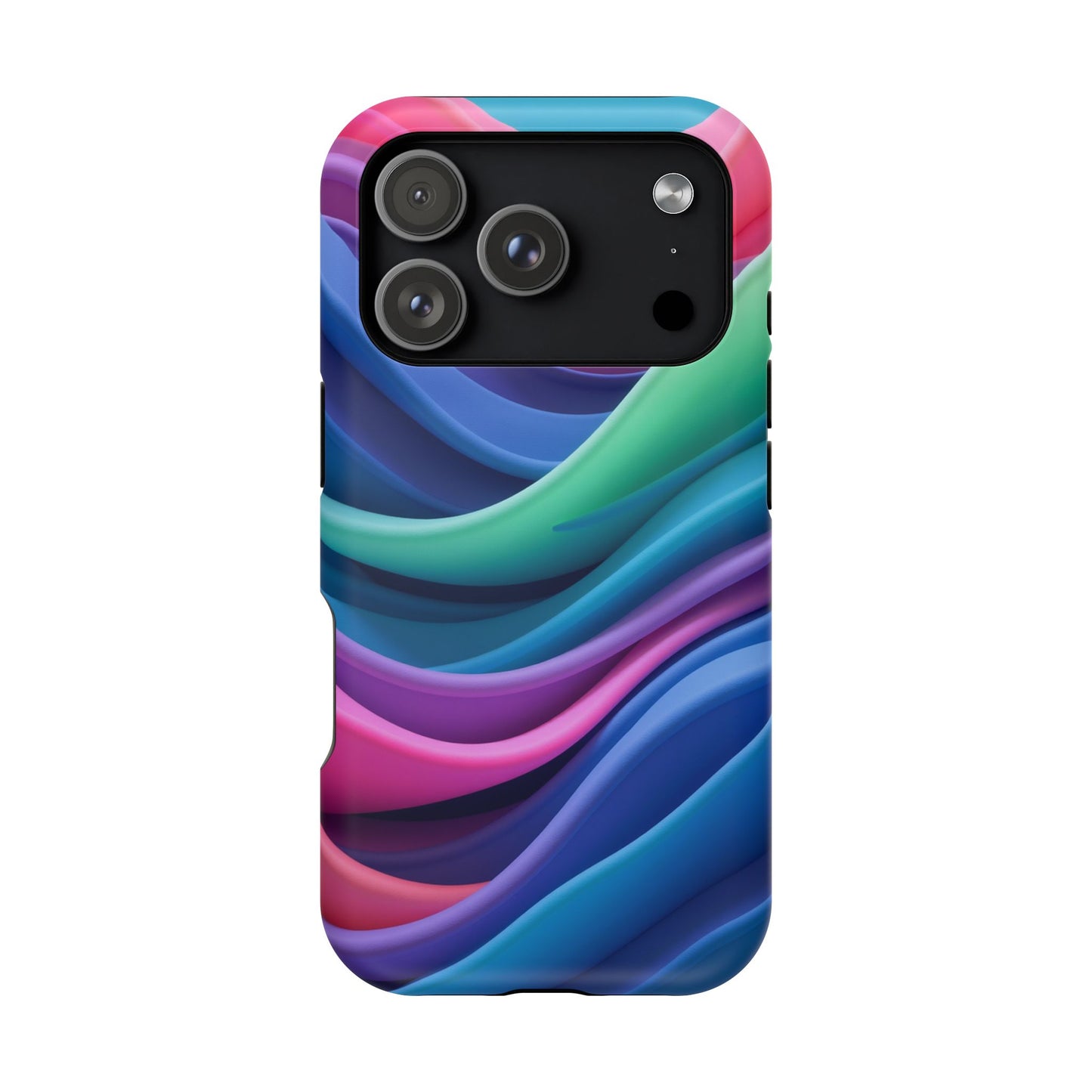 Oceanic Serenity iPhone Case - Abstract Wave Design, Calming Aesthetic Gift Idea