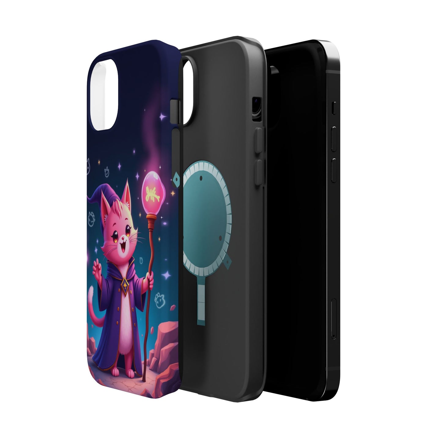 Magical Cat Sorcerer iPhone Case - Cute Fantasy Gift for Cat Lovers