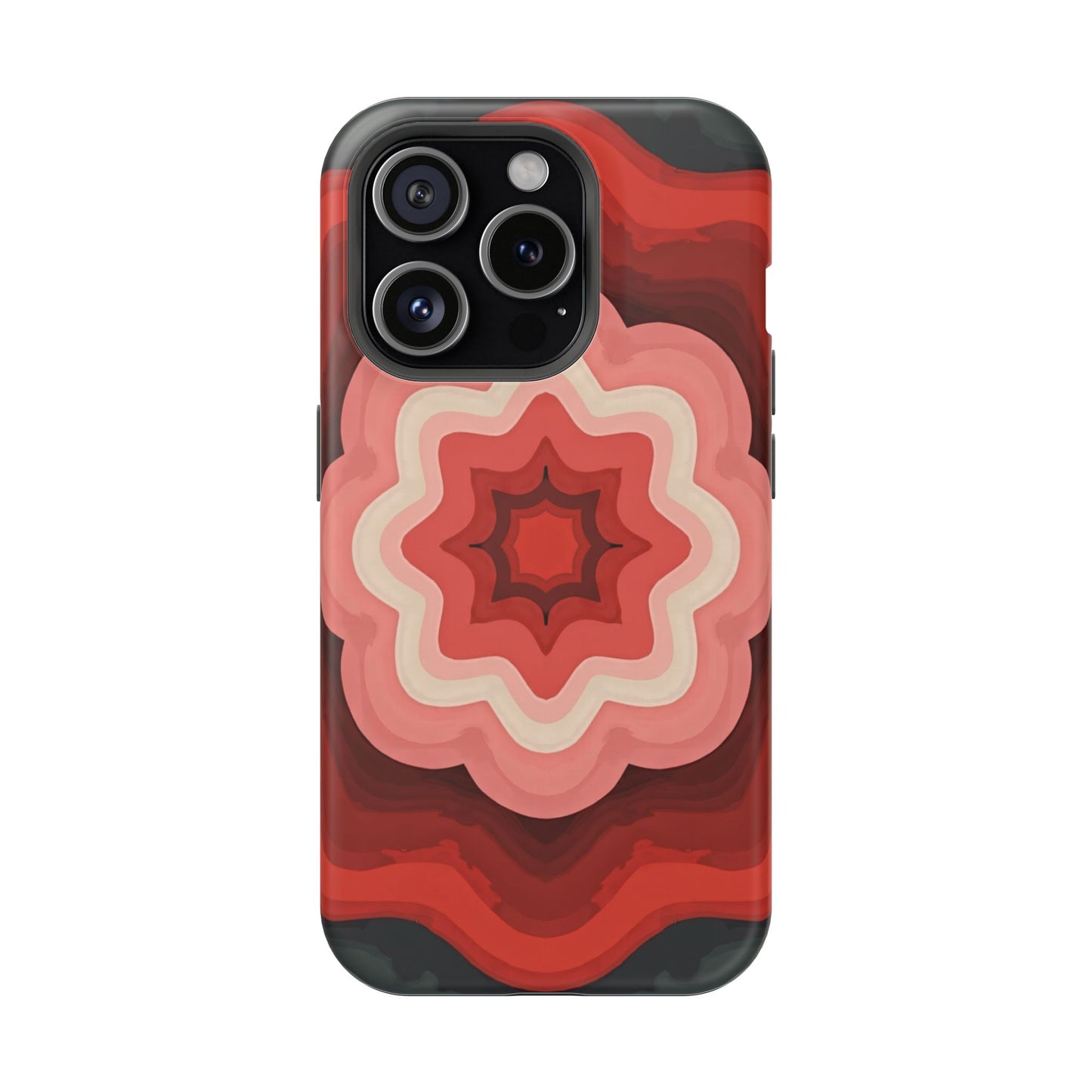 Retro Flower Phone Case - Aesthetic iPhone Case, 70s Inspired Gift, Groovy Pattern Design