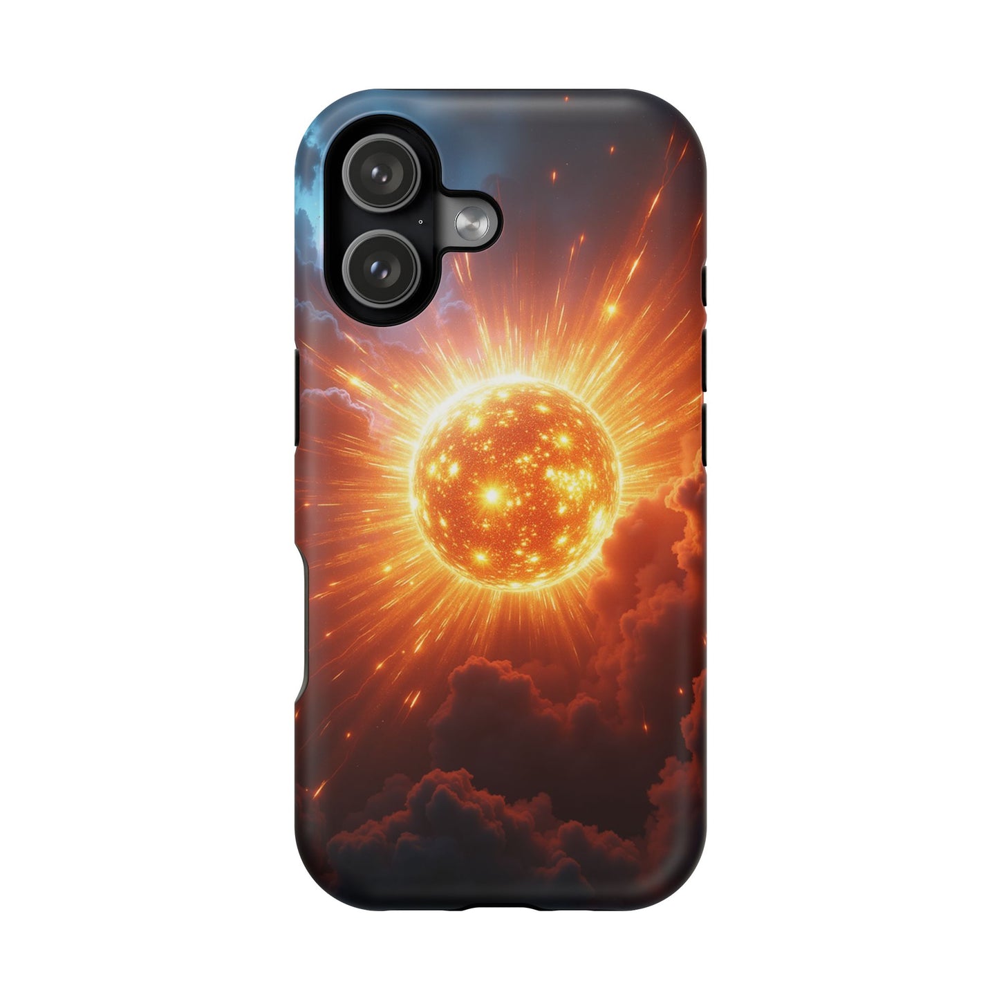 Sun Phone Case - Fiery Starburst iPhone Cover - Astronomy Gift for Him/Her