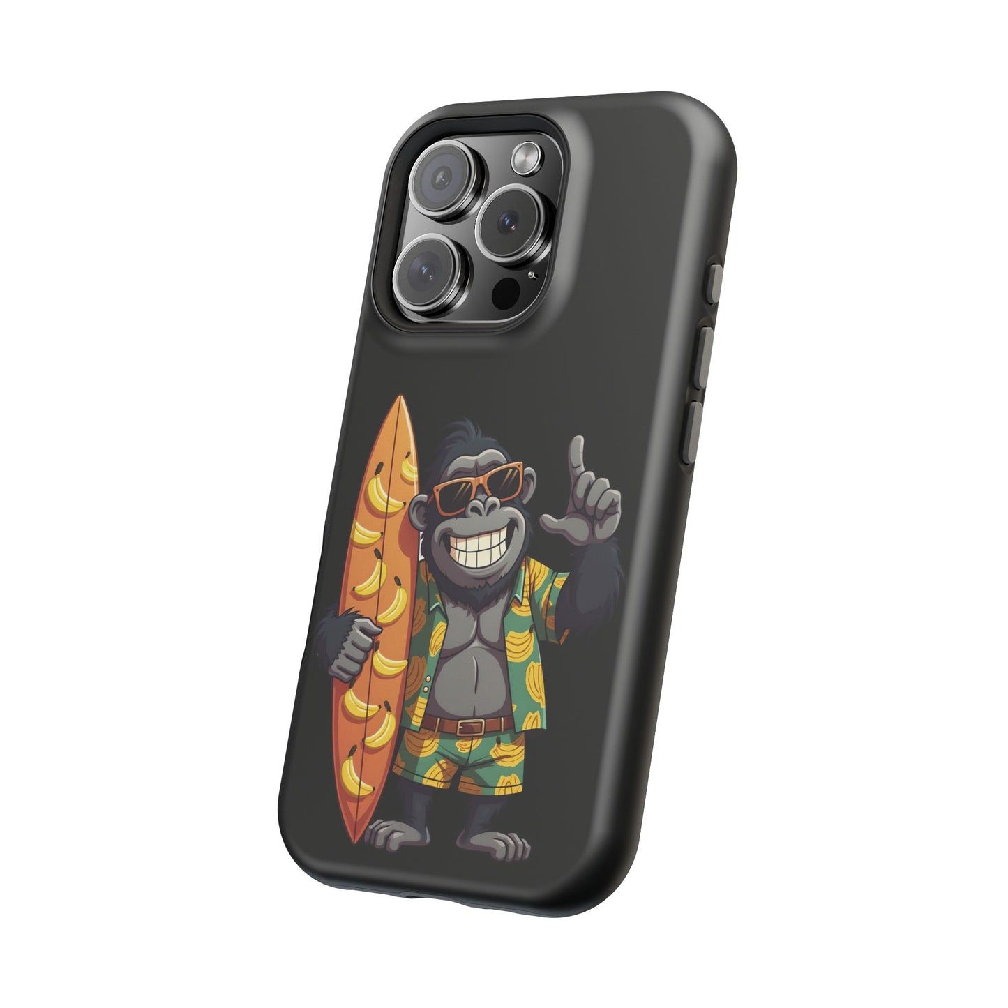 Banana Vibes Surf Gorilla Phone Case β Tropical Chill Meets Jungle Fun