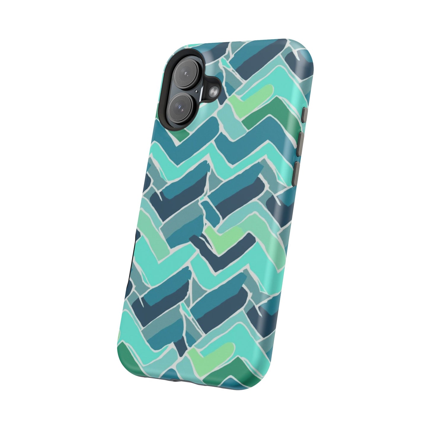 Watercolor Chevron Phone Case β Aesthetic Soft Pastel Phone Cover for iPhone | Unique Artistic Design with Floral Accents