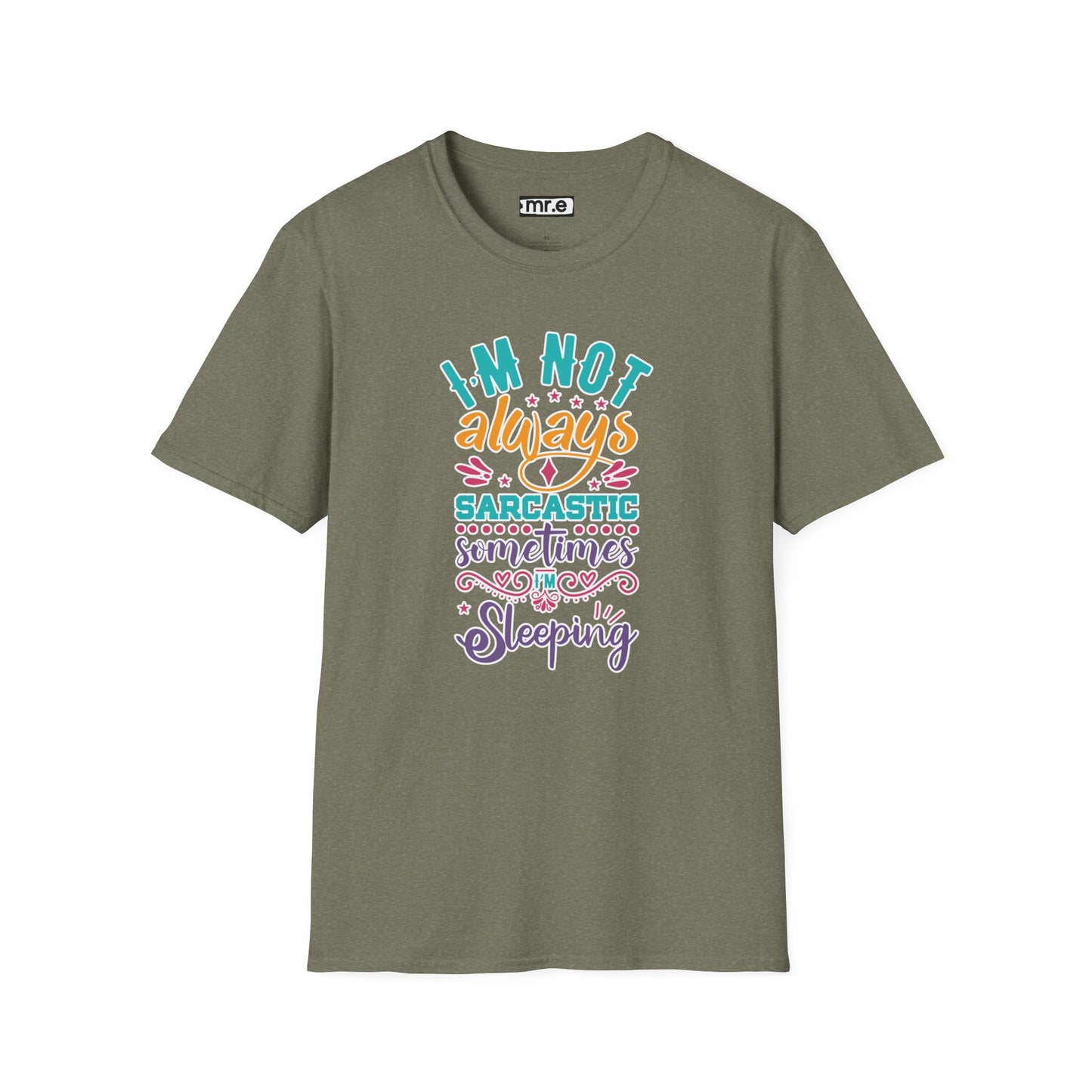 Funny Sarcastic Shirt - Sleepy Tee, Witty Graphic T-Shirt, Gift for Sarcastic People, Black Aesthetic Clothing