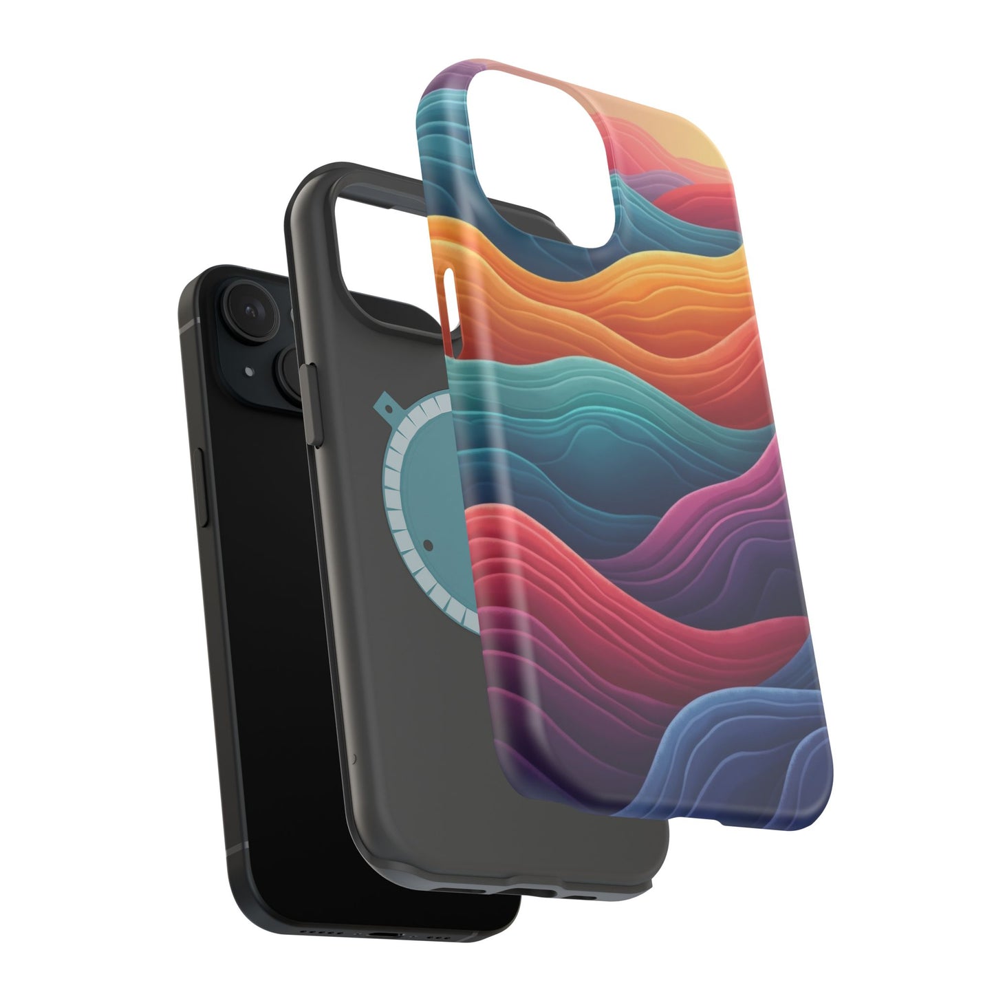 Abstract Wave Phone Case - Aesthetic iPhone Case, Pastel Gift Idea, Trendy Summer Accessory