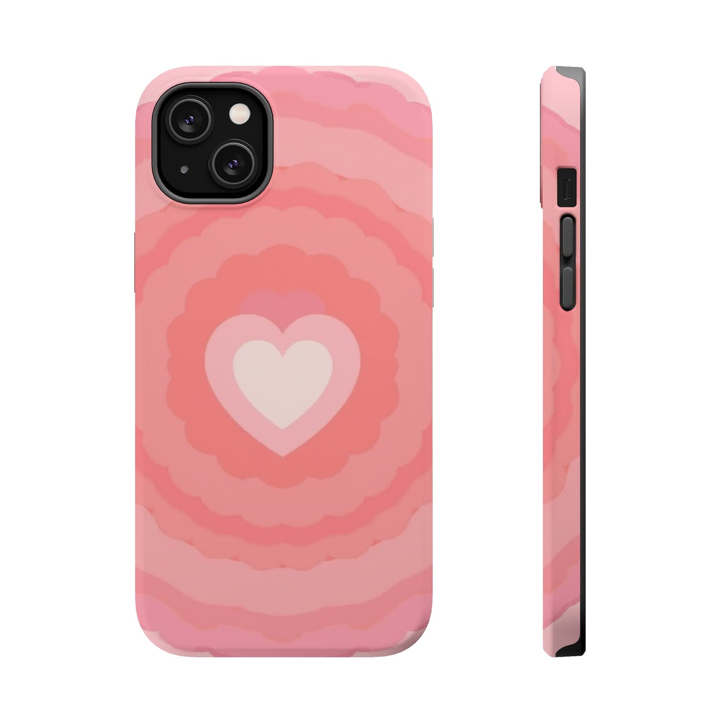 Heart Ripple iPhone Case - Cute Pink Aesthetic - Kawaii Gift for Her