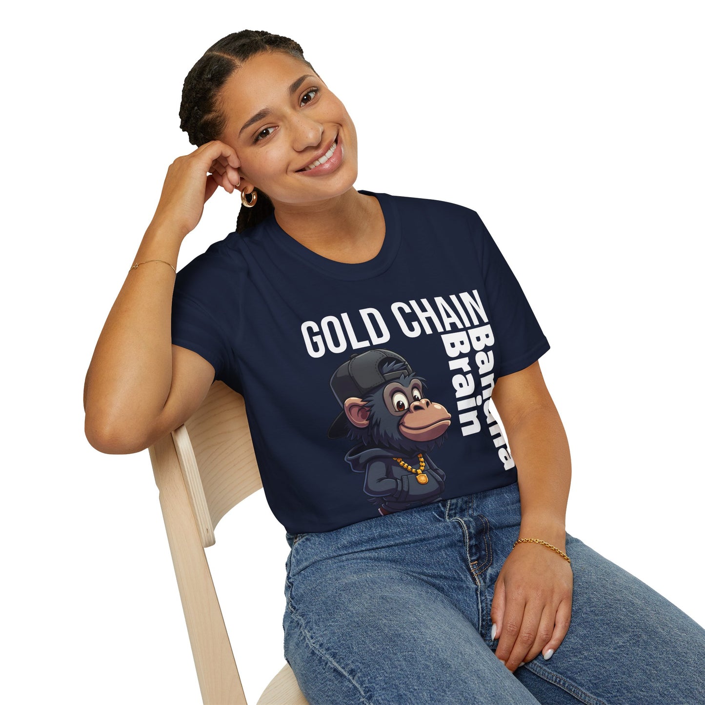 Gold Chain Banana Brain β Funny Hip-Hop Chimp T-Shirt