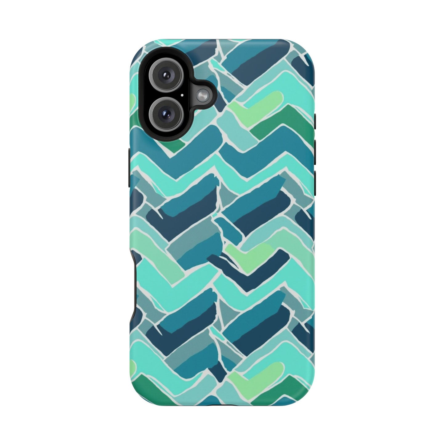 Watercolor Chevron Phone Case β Aesthetic Soft Pastel Phone Cover for iPhone | Unique Artistic Design with Floral Accents