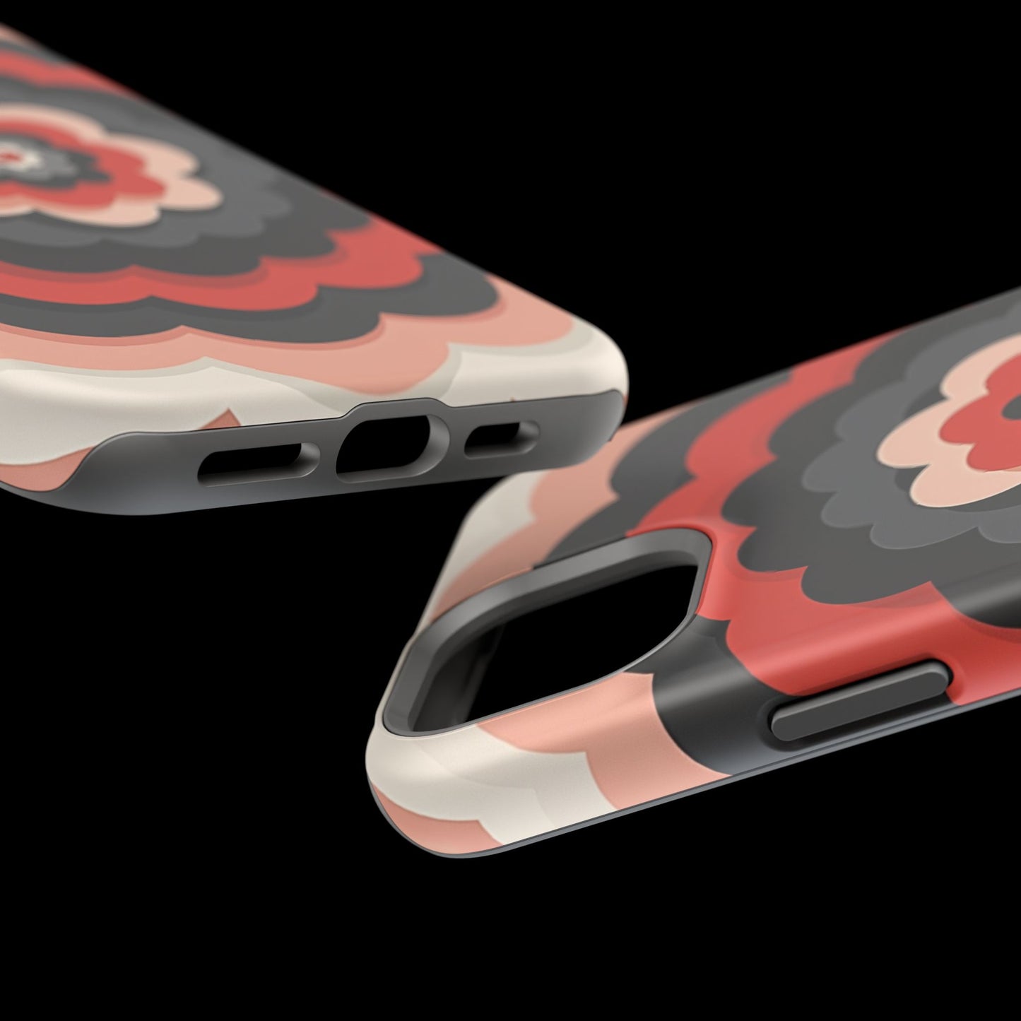 Floral Phone Case - Retro Flower iPhone Case, Aesthetic Gift Idea, Cute Pink Design