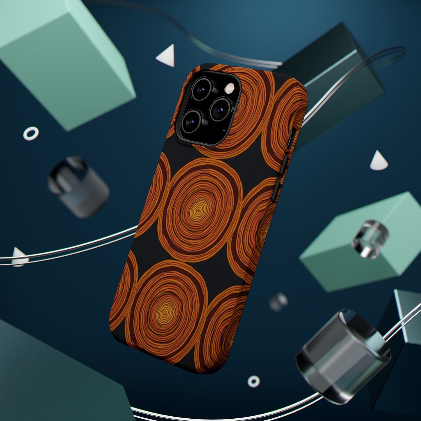 Rustic Swirl iPhone Case - Boho Wood Grain Pattern - Aesthetic Phone Accessories