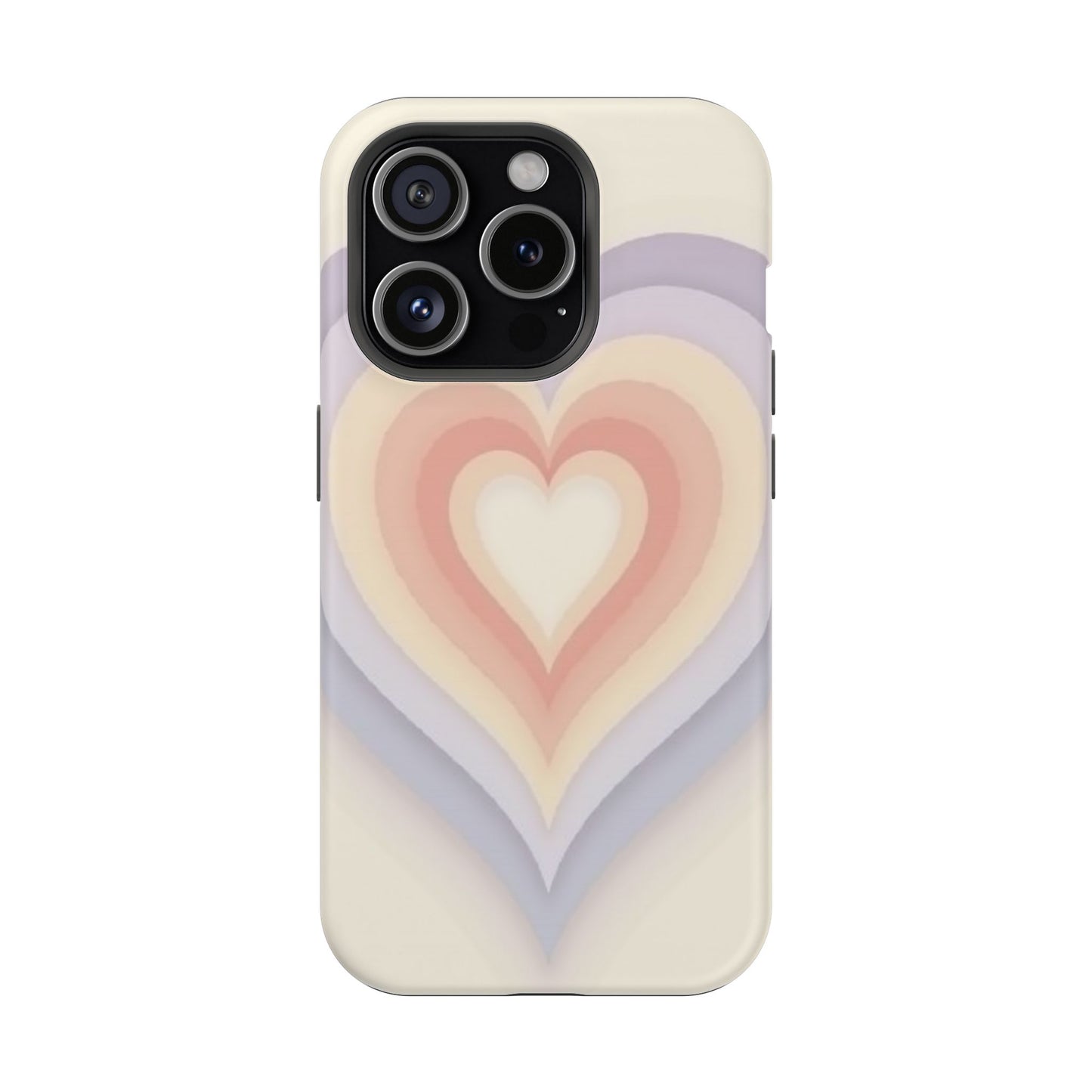 Radiant Heart iPhone Case - Pastel Layered Design - Cute Y2K Aesthetic Gift