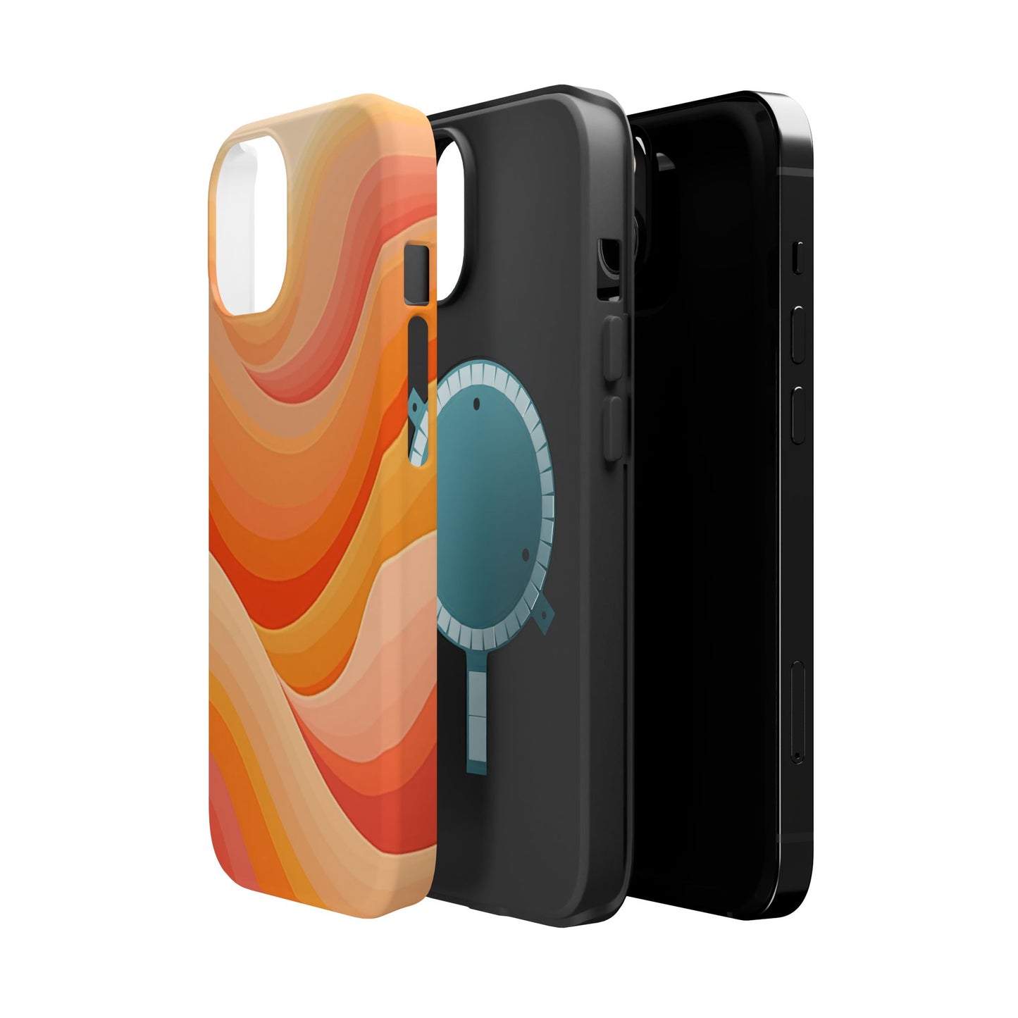 Retro Wave Phone Case - 70s Inspired Aesthetic | Orange Gradient iPhone Case | Gifts for Her | Vintage Style Sun Design