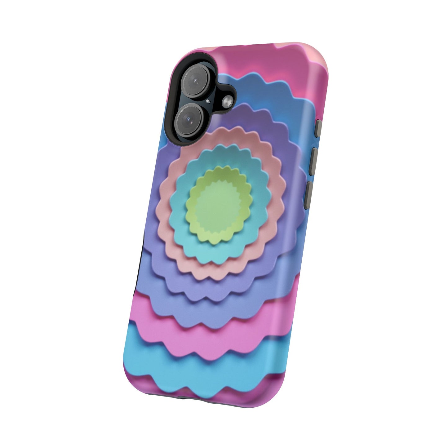 Layered Bloom iPhone Case - Pastel Flower Design, Cute Aesthetic Gift Idea