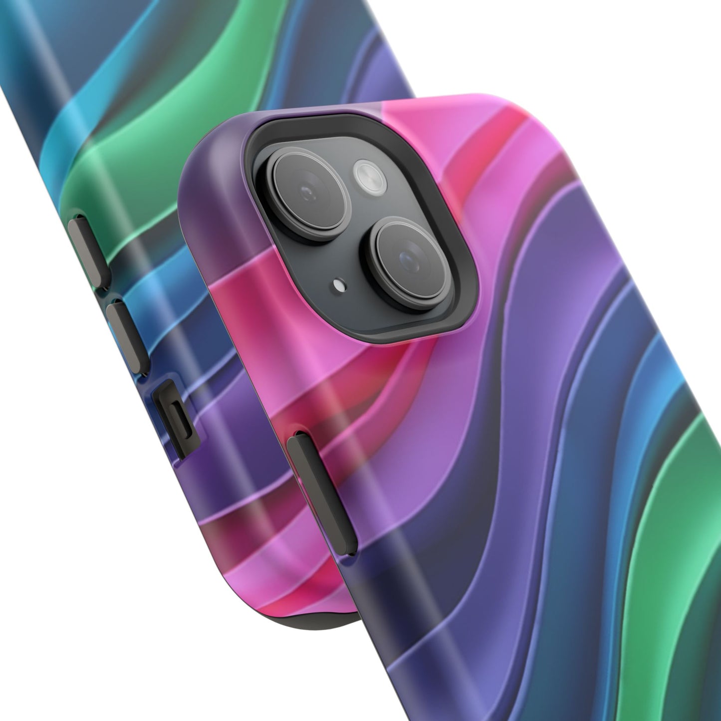 Rainbow Wave Phone Case - Colorful Abstract Design | Aesthetic iPhone Case | Trendy Gifts for Her | Vivid Gradient Art