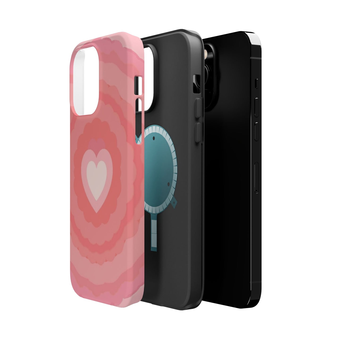 Heart Ripple iPhone Case - Cute Pink Aesthetic - Kawaii Gift for Her
