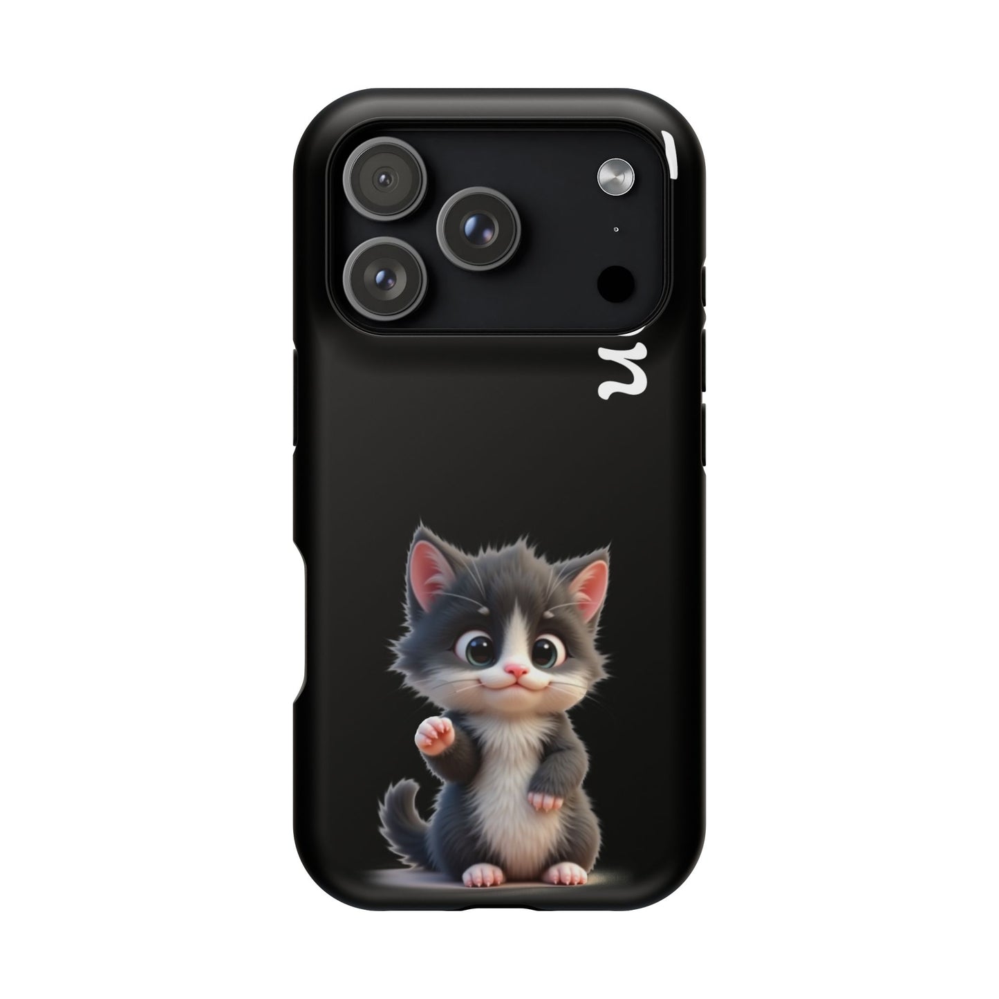 Personalized Kitten Phone Case - Custom Name Cat Lover Gift | Cute Black iPhone Cases for Women & Girls