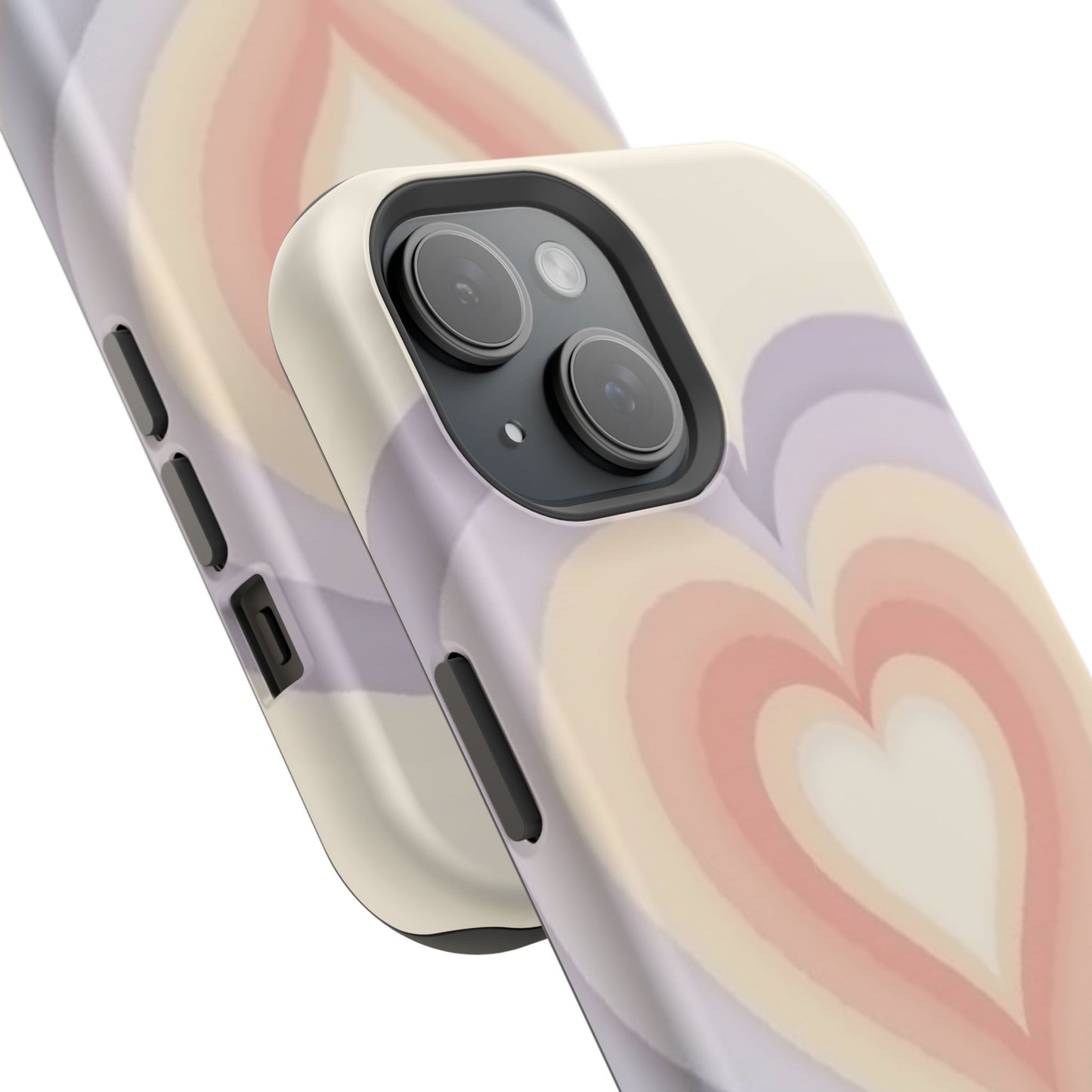 Radiant Heart iPhone Case - Pastel Layered Design - Cute Y2K Aesthetic Gift